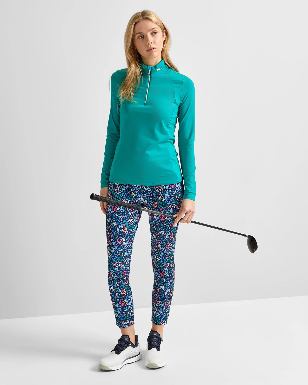 Collagen Half Zip Mid Layer Emerald Dust - Image 3