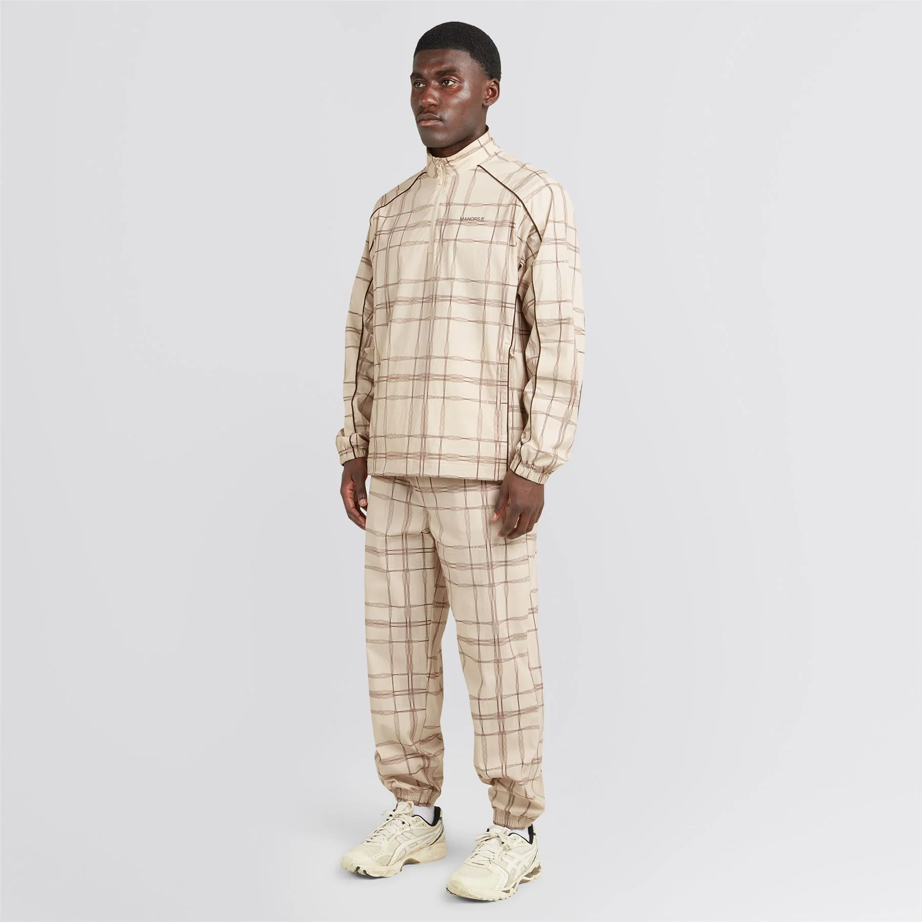 Compression Check Ranger Trousers Ivory - Image 3