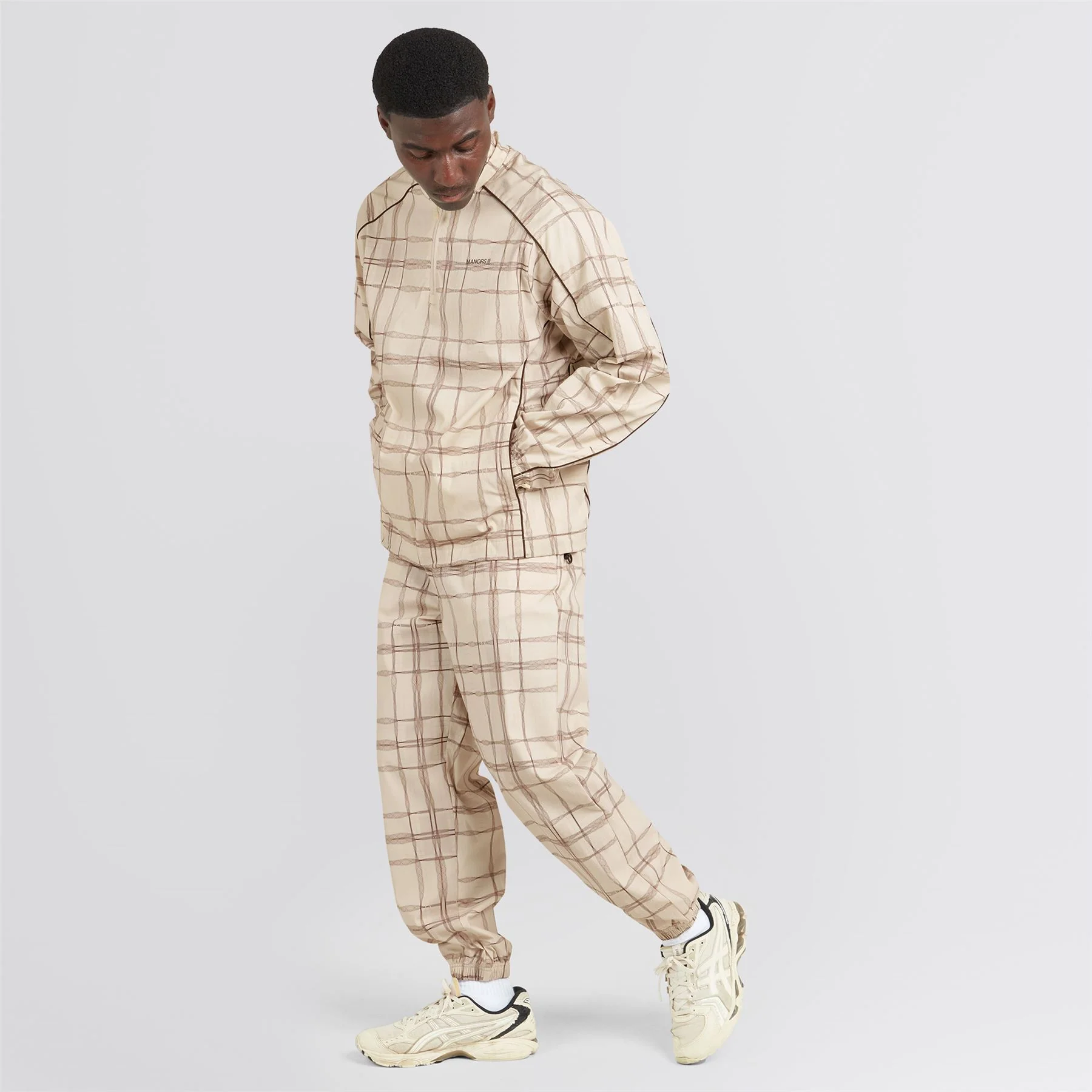 Compression Check Ranger Trousers Ivory - Image 5
