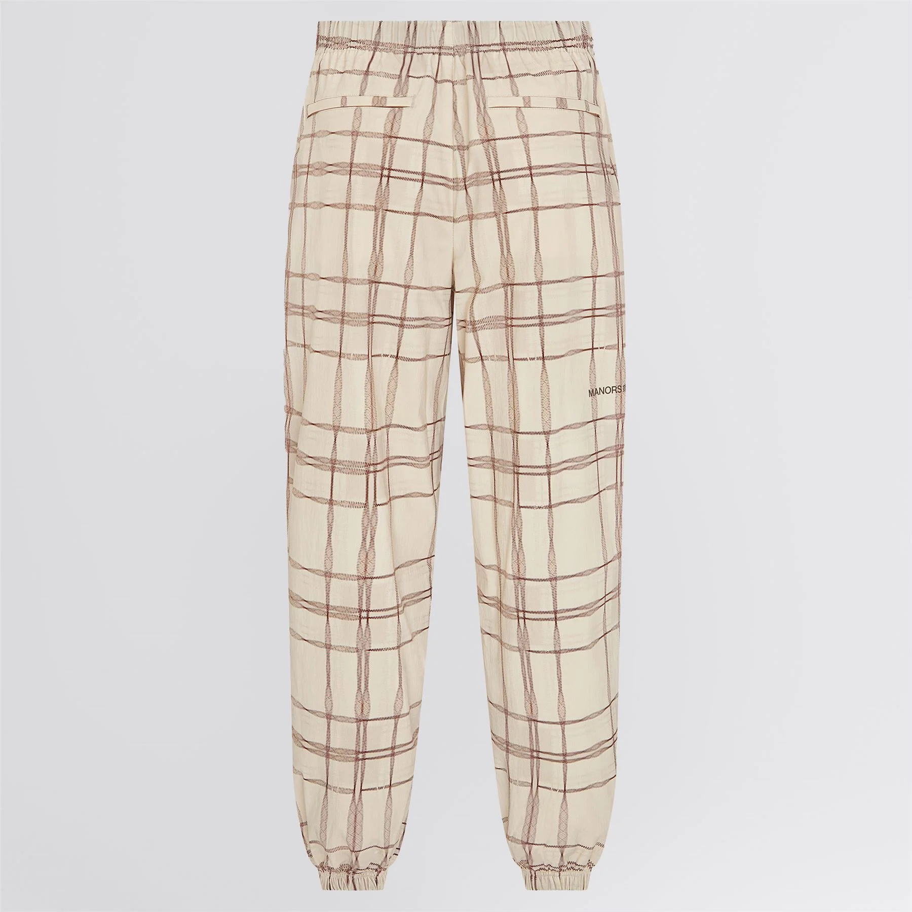 Compression Check Ranger Trousers Ivory - Image 9