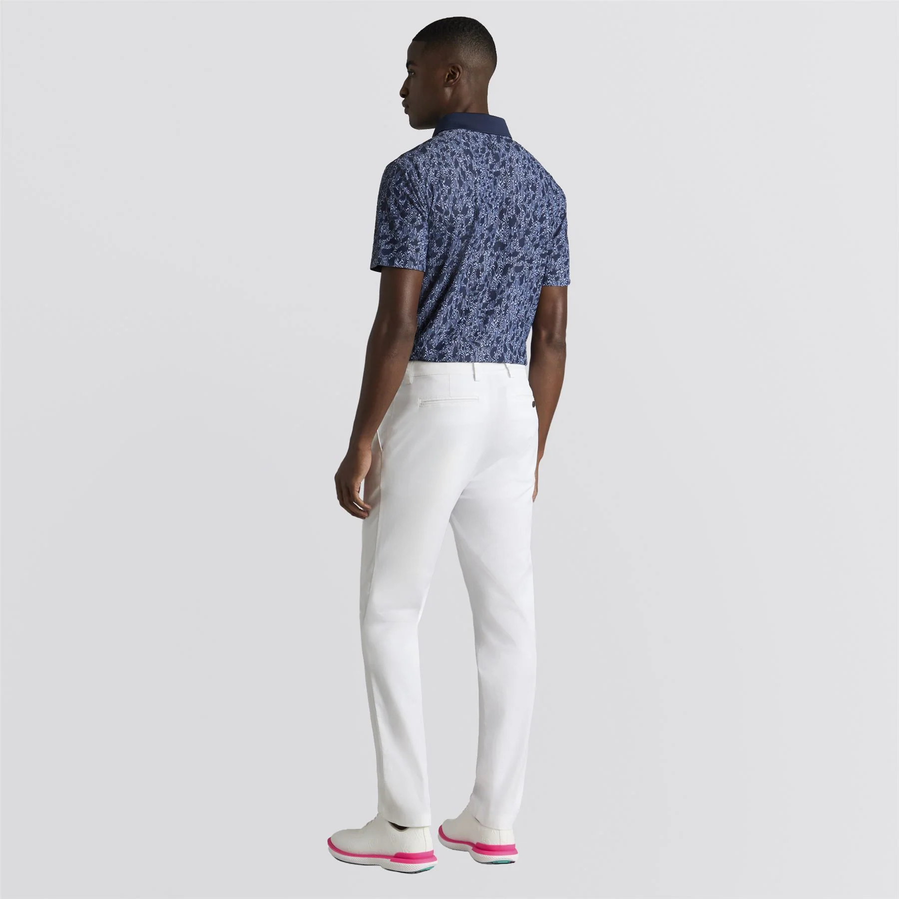 Contrast Collar Tech Pique Polo Twilight - Image 3