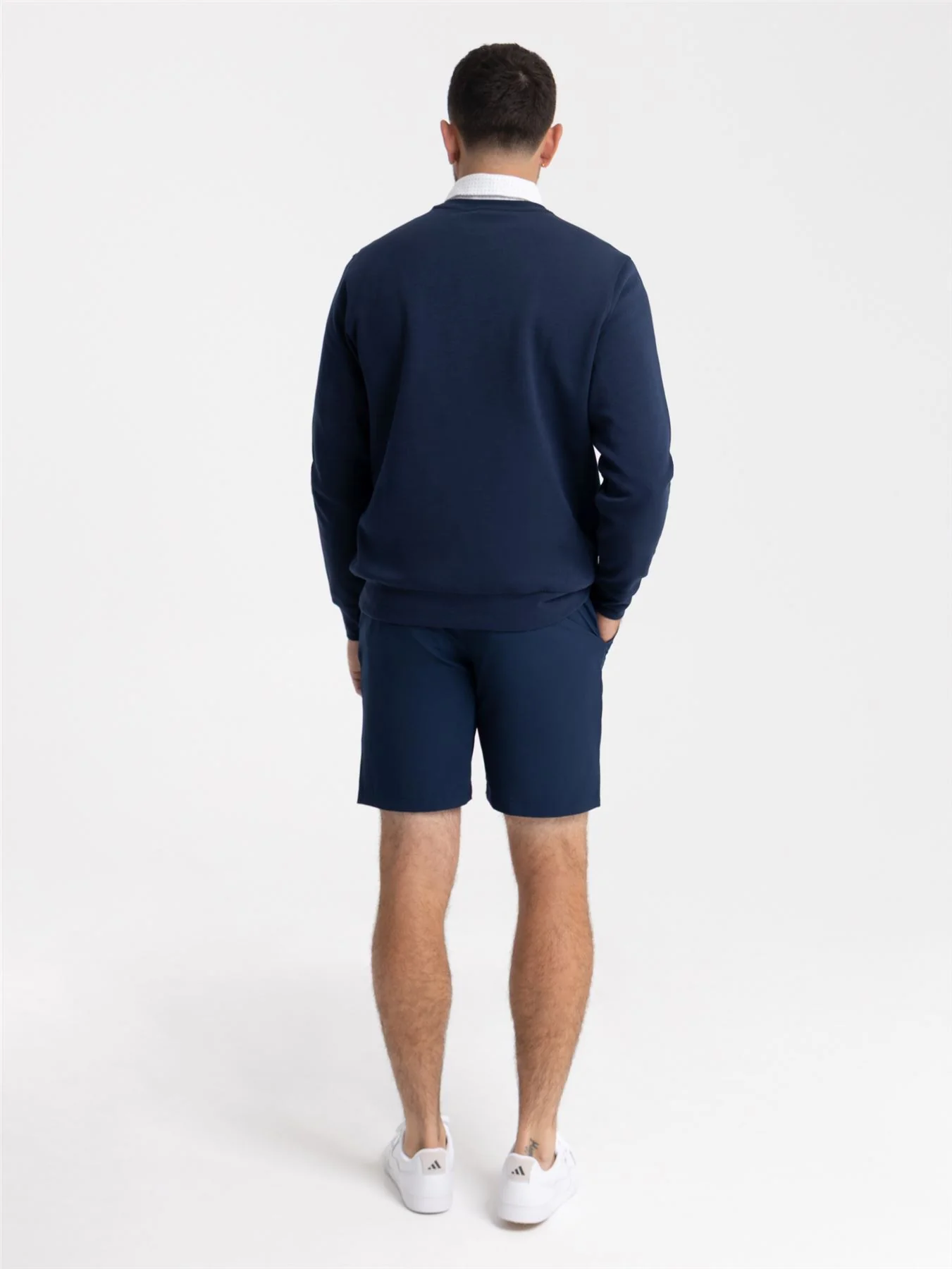 Core Crew Neck Regular Fit Sweatshirt Navy - Image 4