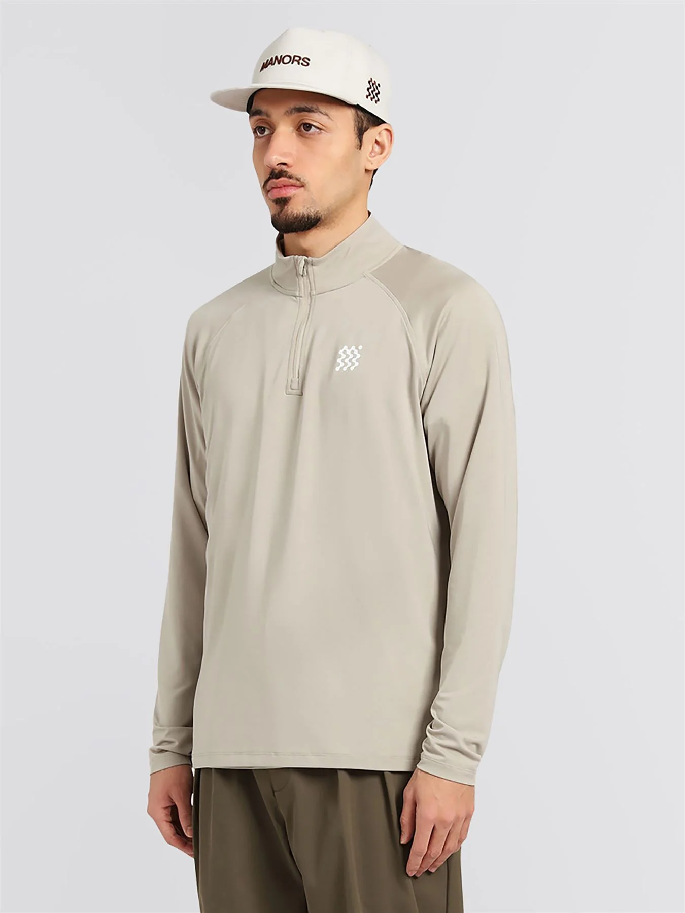 Course Quarter Zip Mid Layer Sand
