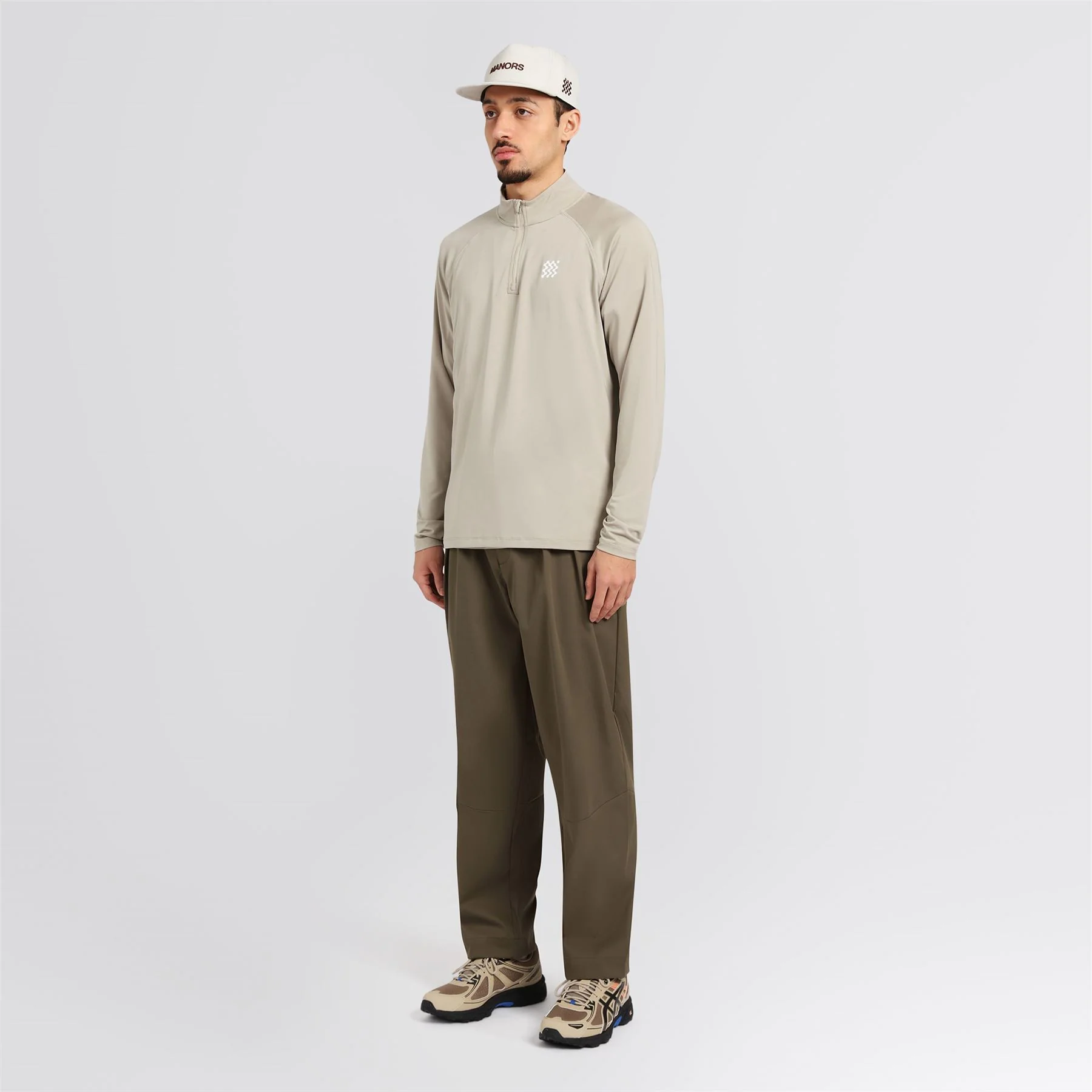Course Quarter Zip Mid Layer Sand - Image 3