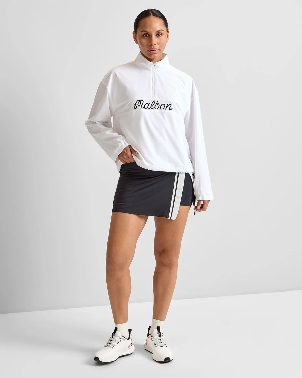 Crosscourt Windbreaker Jacket White - Image 3