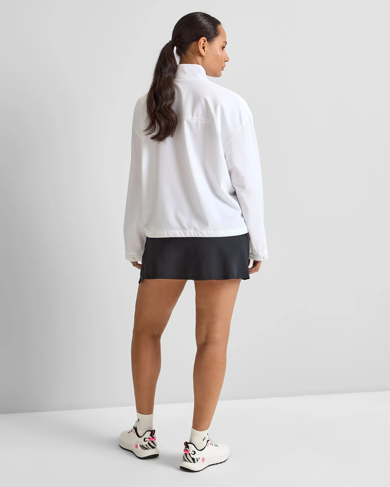 Crosscourt Windbreaker Jacket White - Image 4