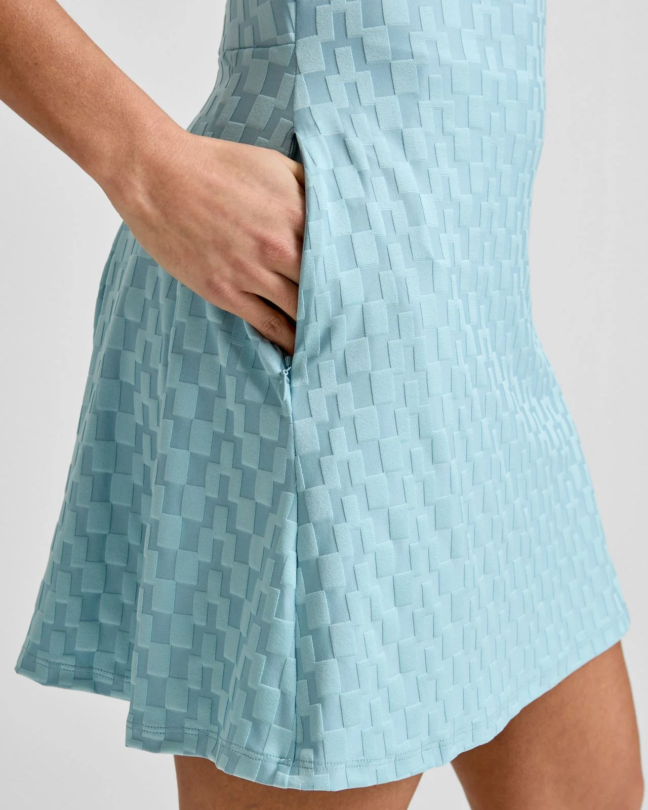 Dally Jacquard Print Dress Forget-Me-Not - Image 5
