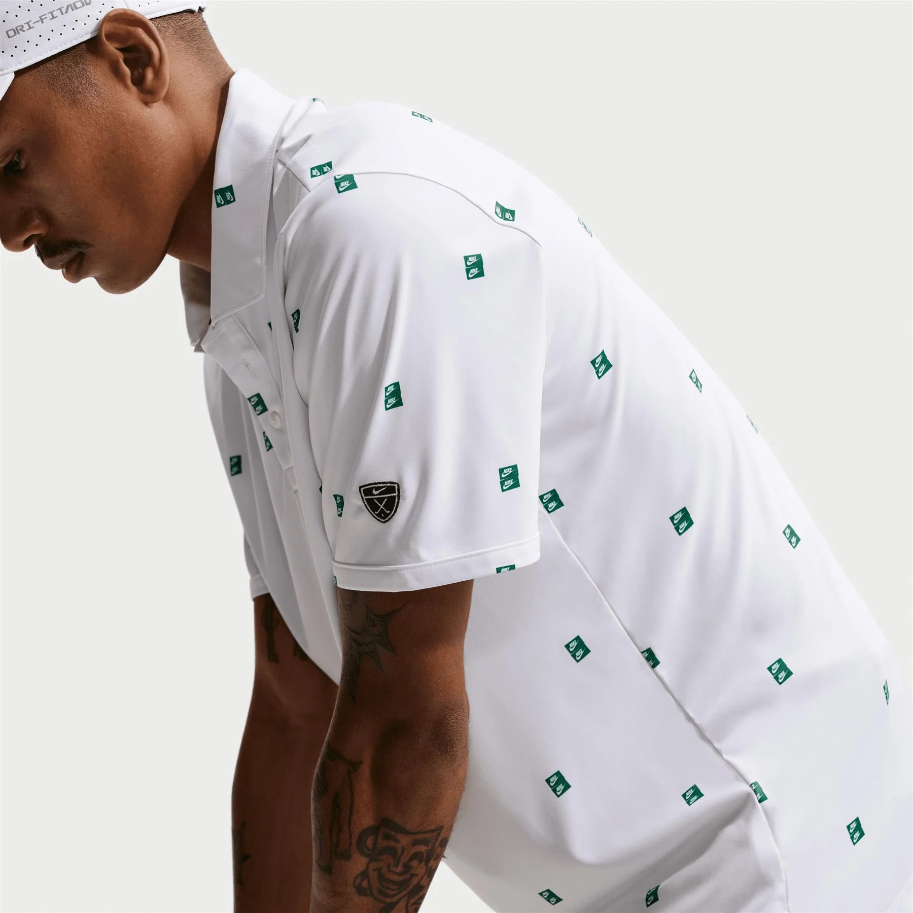 Dri-FIT Par 5 Icon Stack Print Polo White/Malachite - Image 2