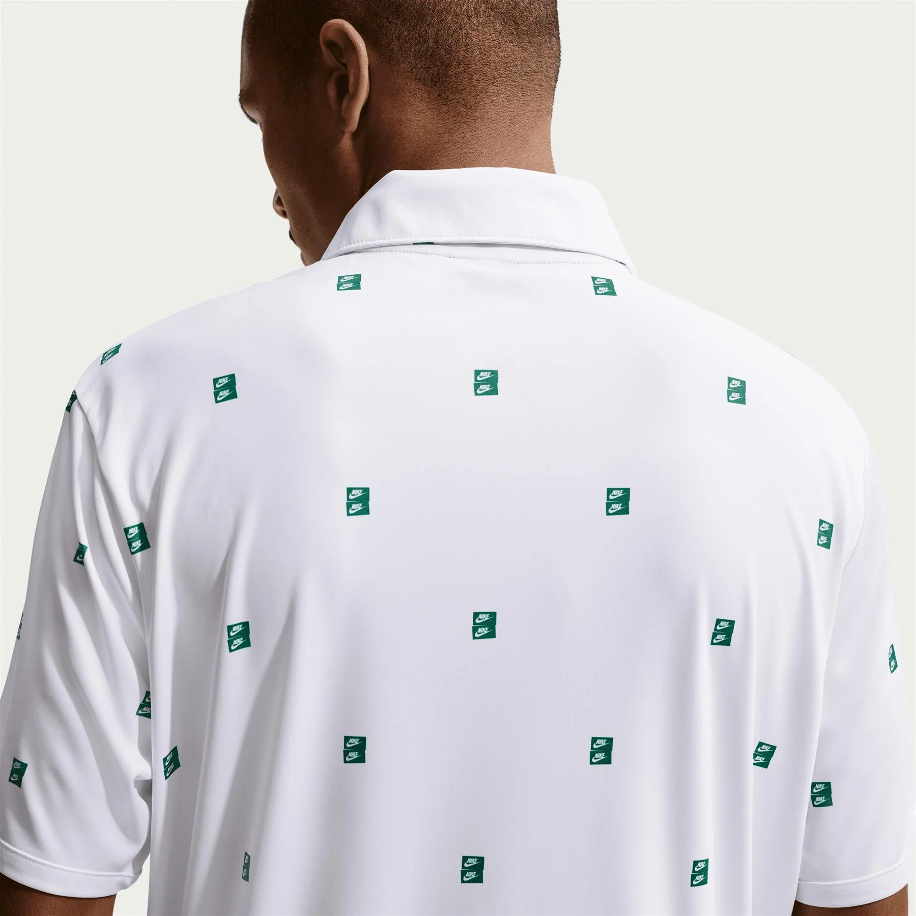 Dri-FIT Par 5 Icon Stack Print Polo White/Malachite - Image 4