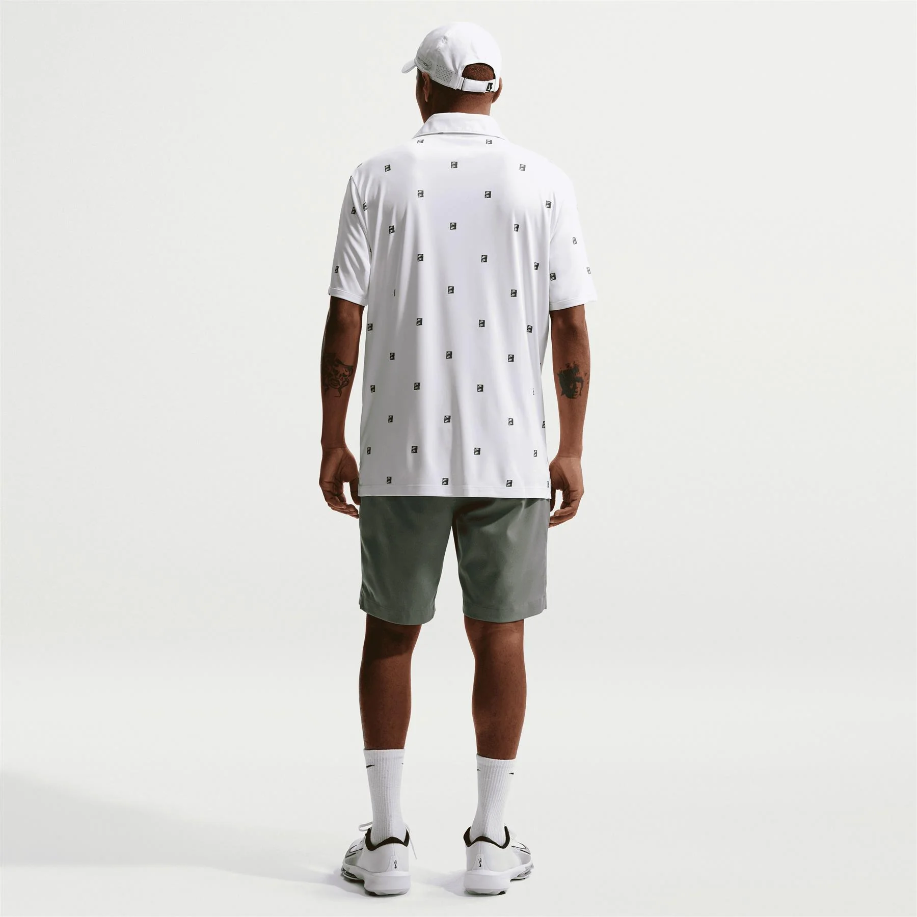 Dri-FIT Par 5 Icon Stack Print Polo White/Malachite - Image 5