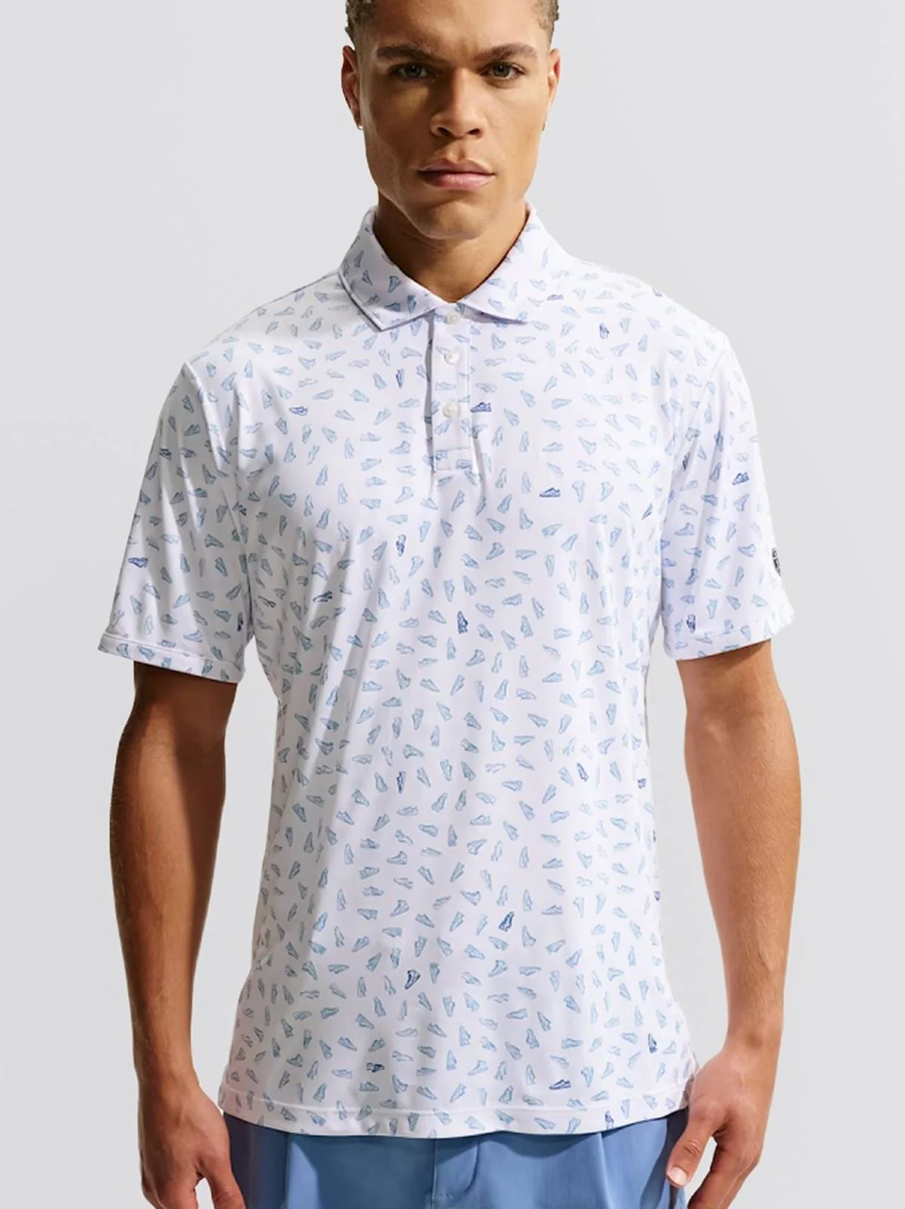 Dri-FIT Par 5 Shoe Print Polo White