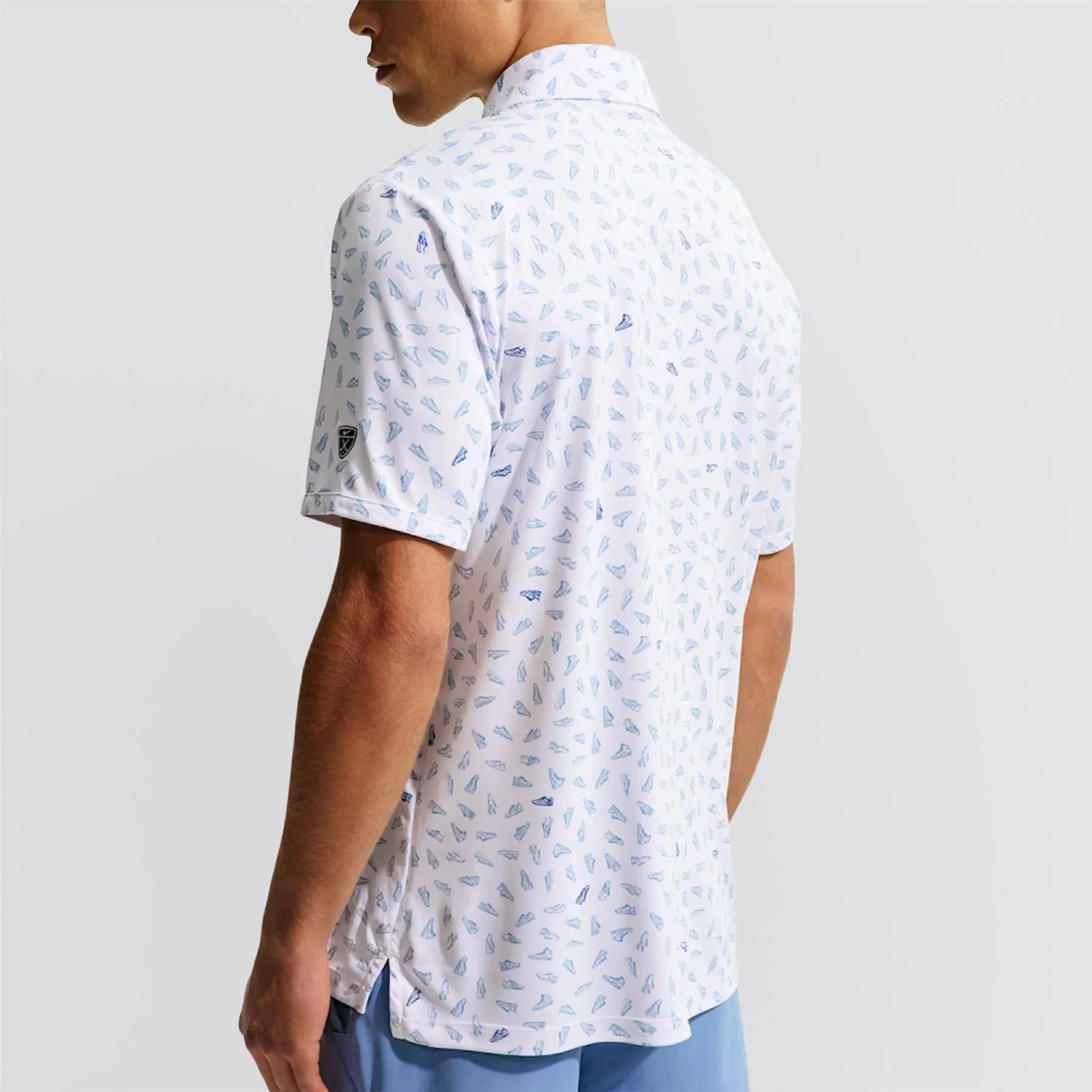 Dri-FIT Par 5 Shoe Print Polo White - Image 2