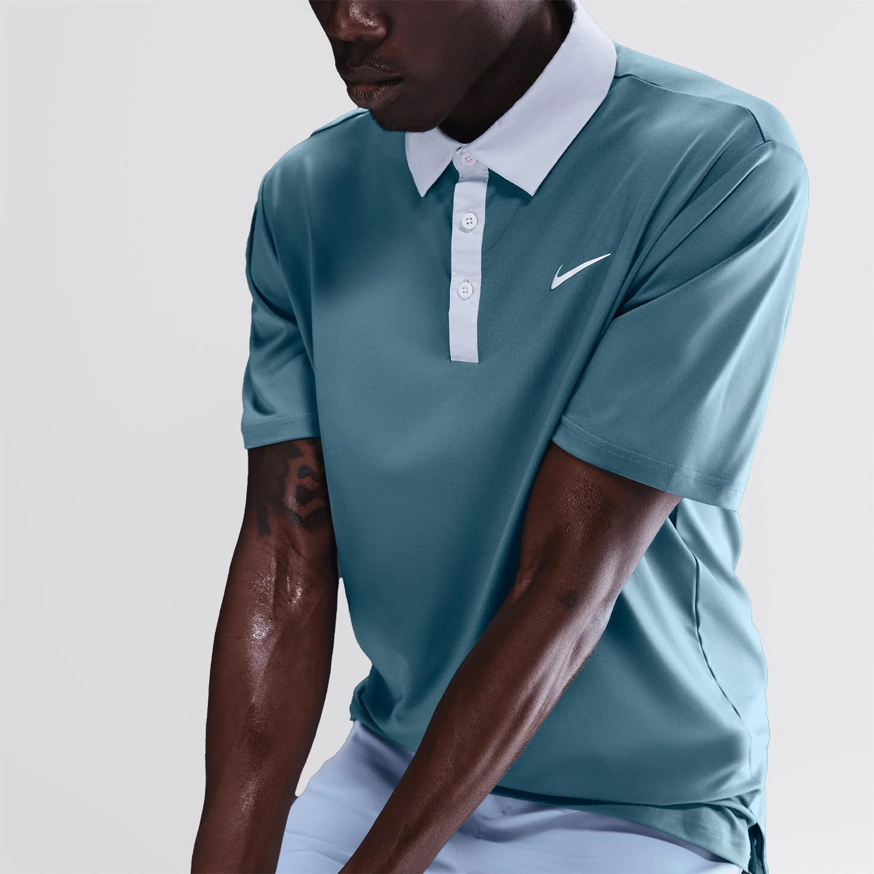 Dri-FIT Tour Contrast Polo Smokey Blue/Pure Platinum/Pale Ivory - Image 8