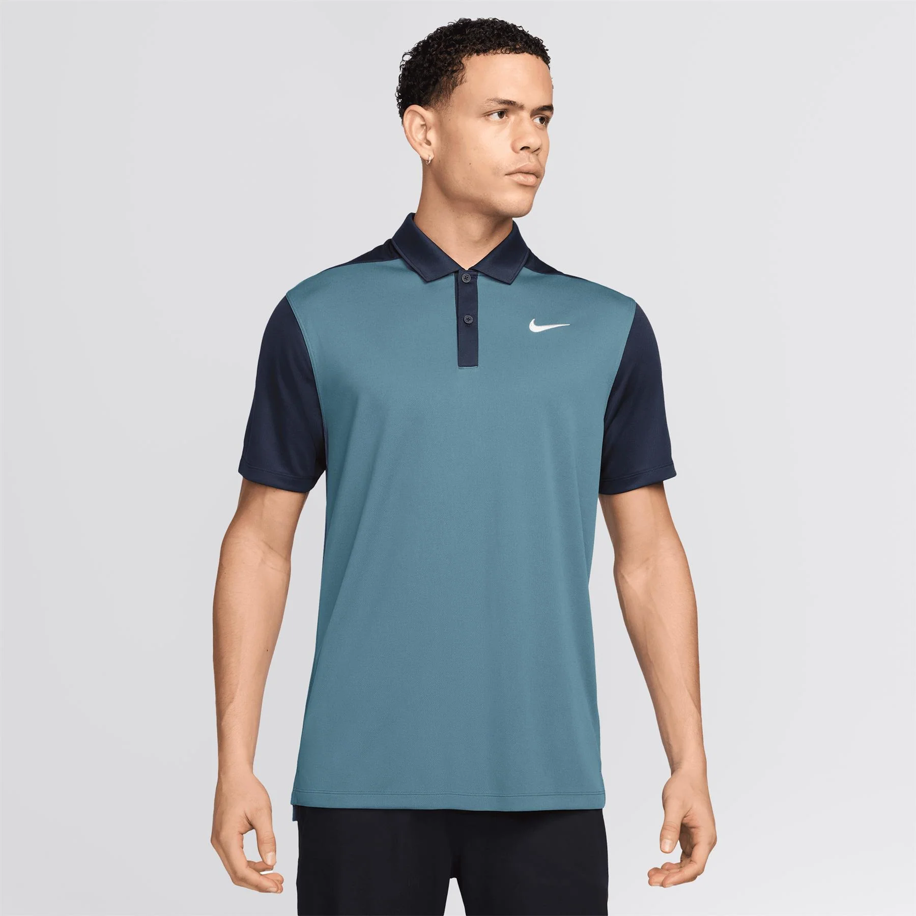 Dri-FIT Victory+ Blocked Polo Smokey Blue/Obsidian/White