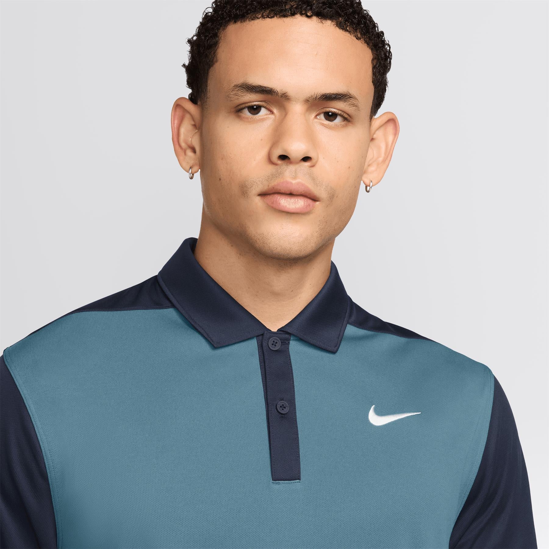 Dri-FIT Victory+ Blocked Polo Smokey Blue/Obsidian/White - Image 3