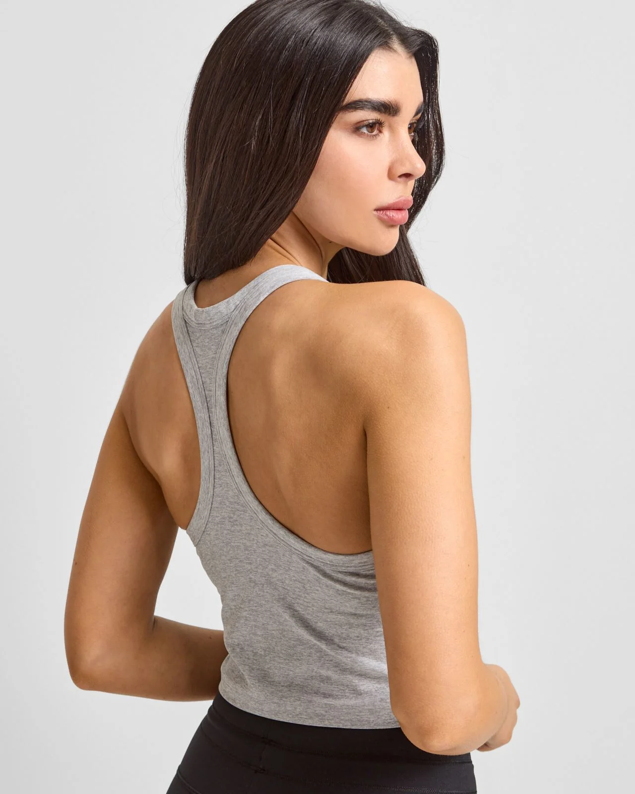 Elevation Racerback Tank Light Heather Grey - Image 5