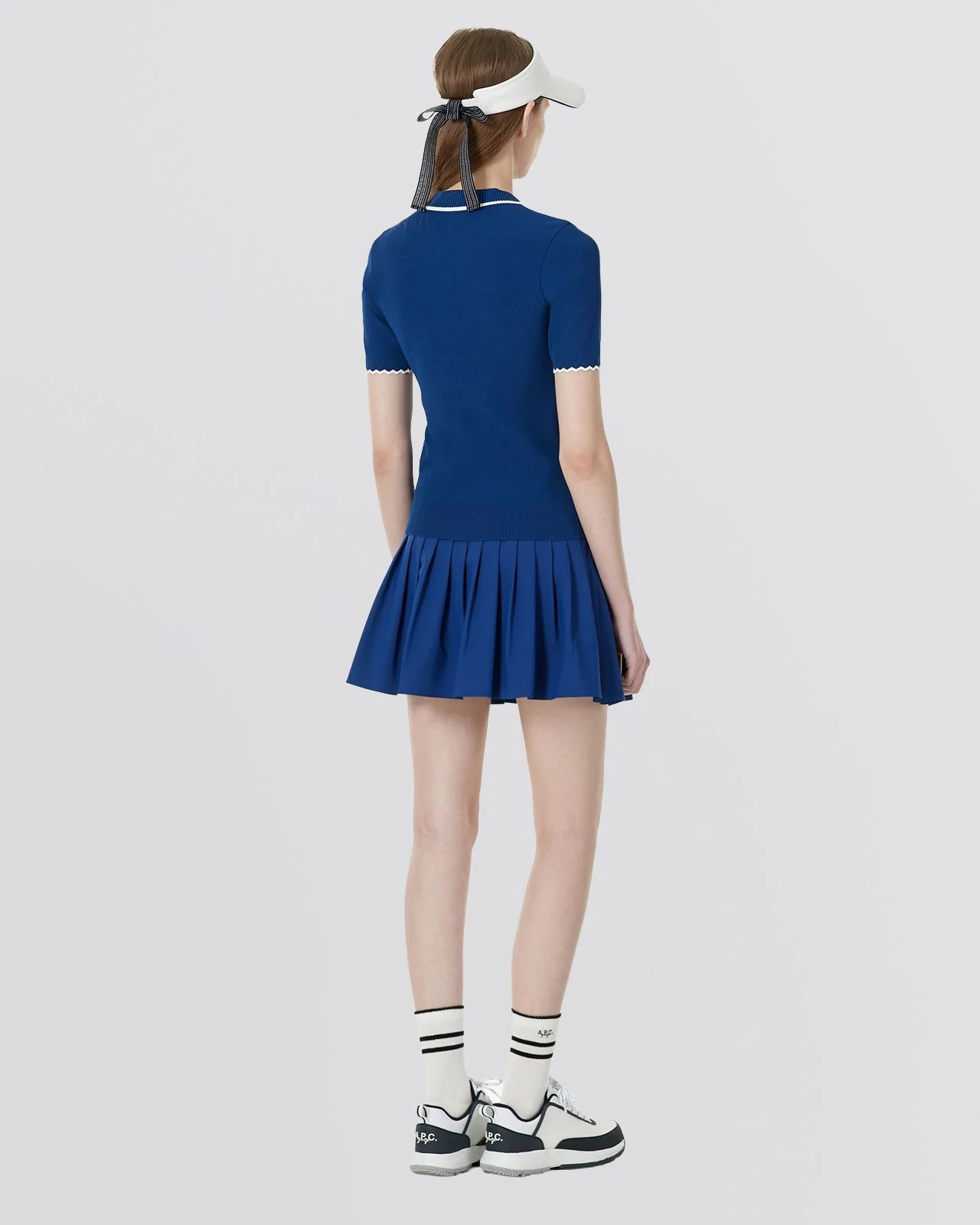 Elodie SS Sweater Polo Blue - Image 3