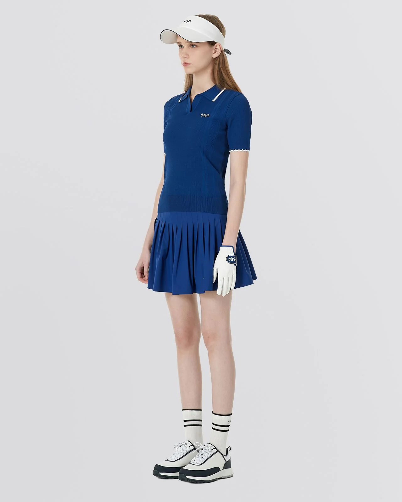 Elodie SS Sweater Polo Blue - Image 4
