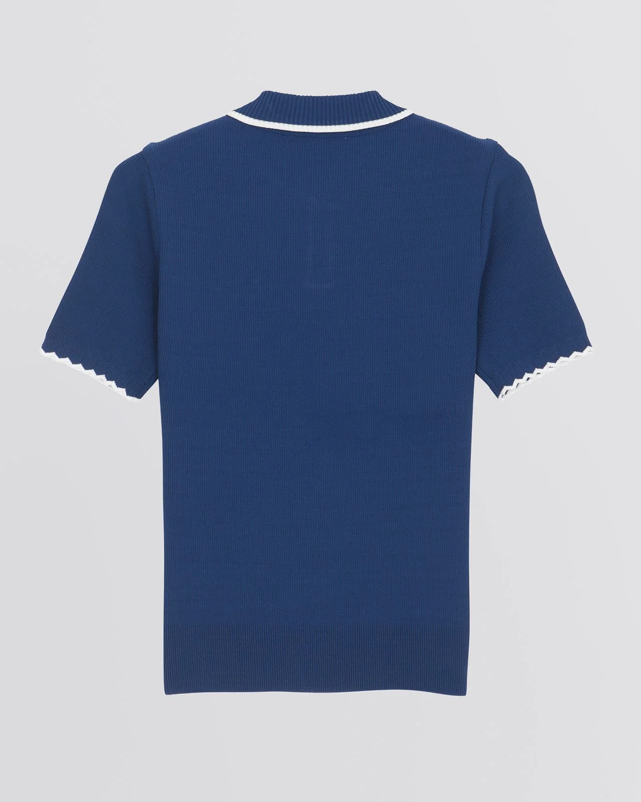 Elodie SS Sweater Polo Blue - Image 7