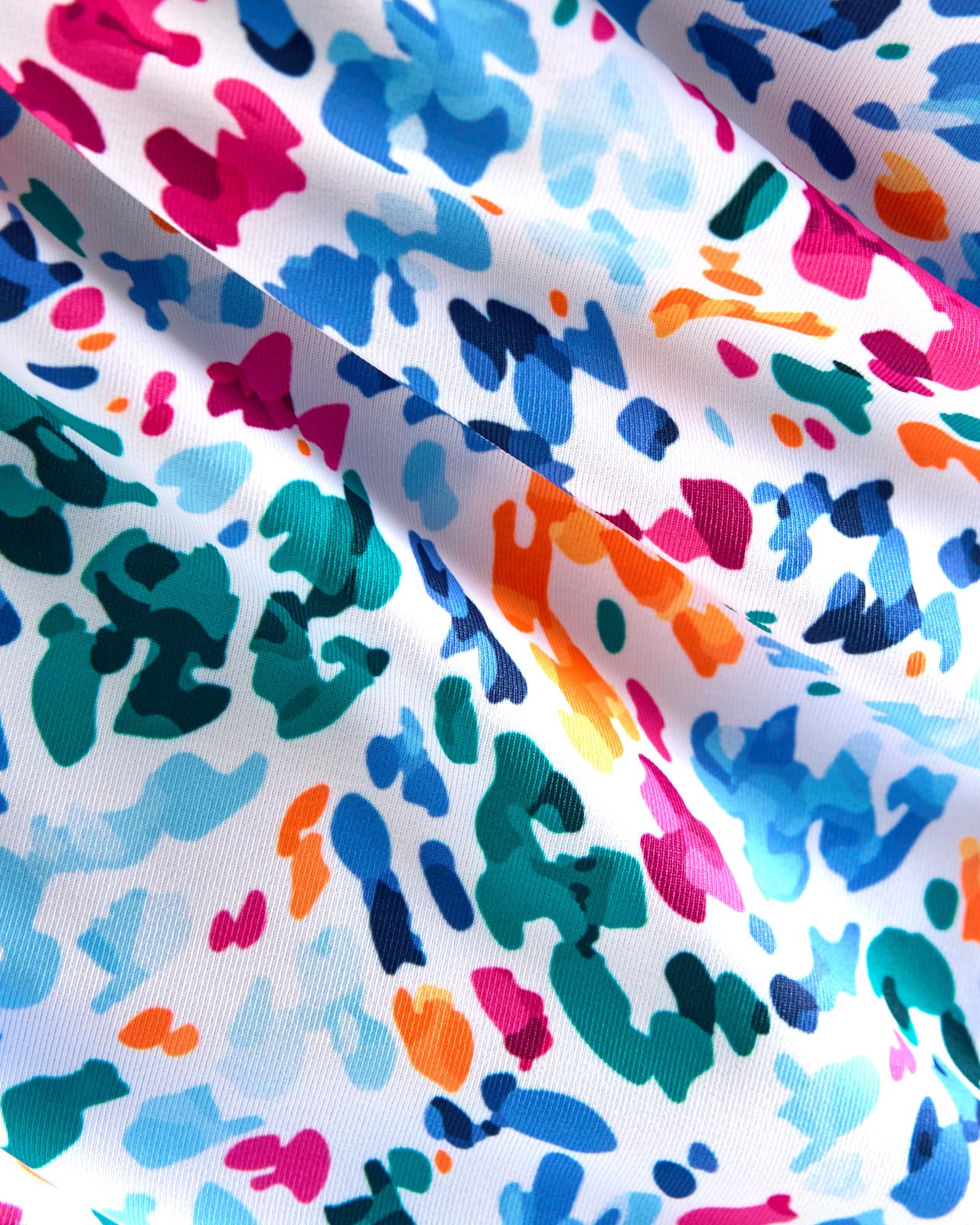 Enya Printed Polo White/Poolside - Image 7