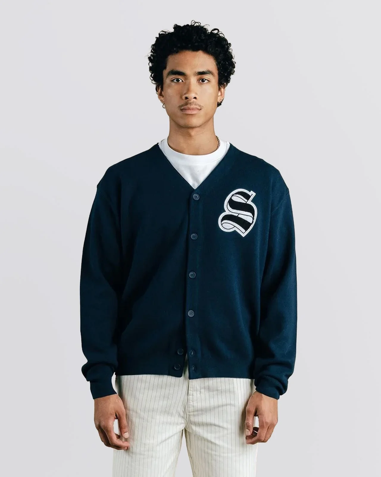Evander Knit Cardigan Sweater Midnight