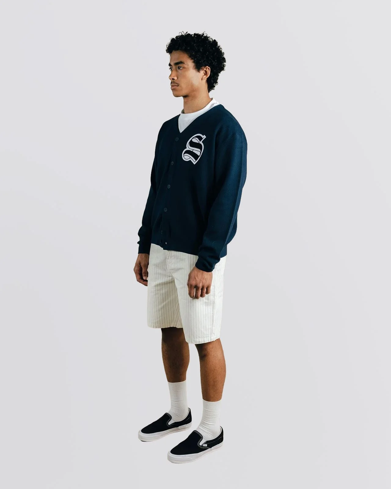 Evander Knit Cardigan Sweater Midnight - Image 2