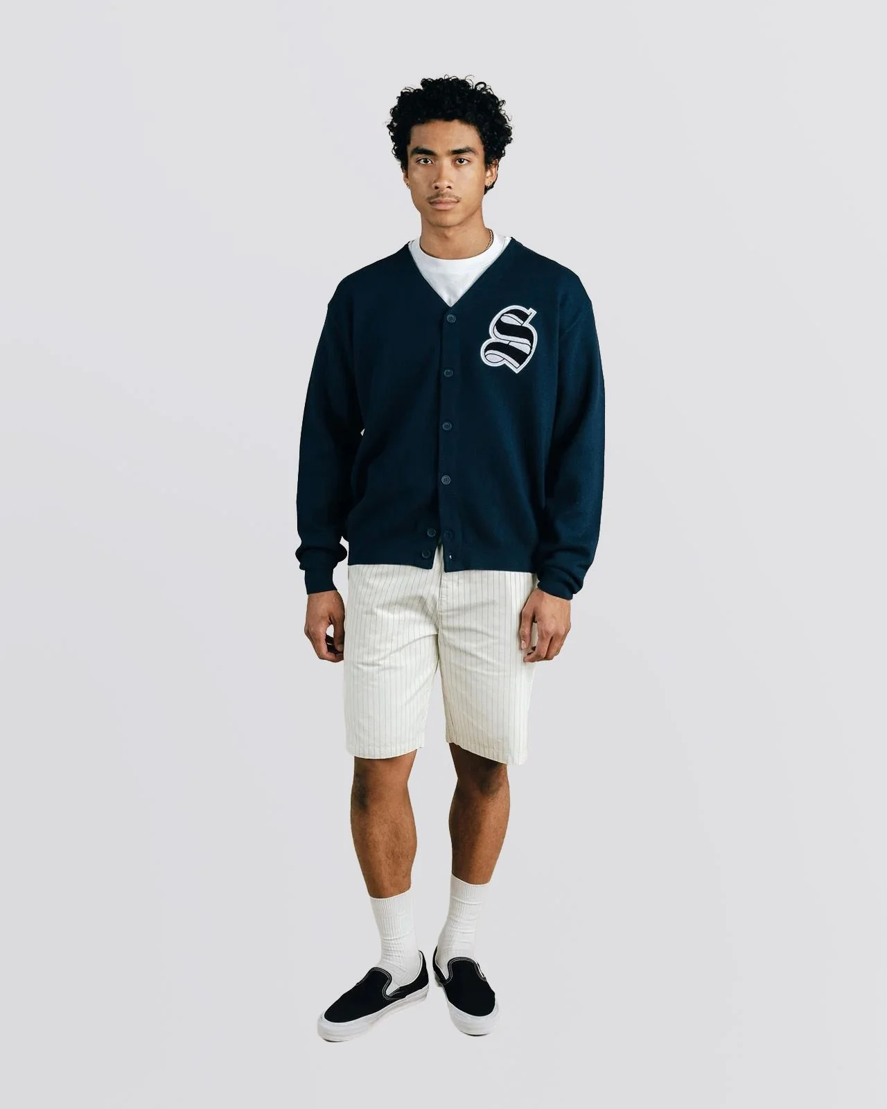 Evander Knit Cardigan Sweater Midnight - Image 4
