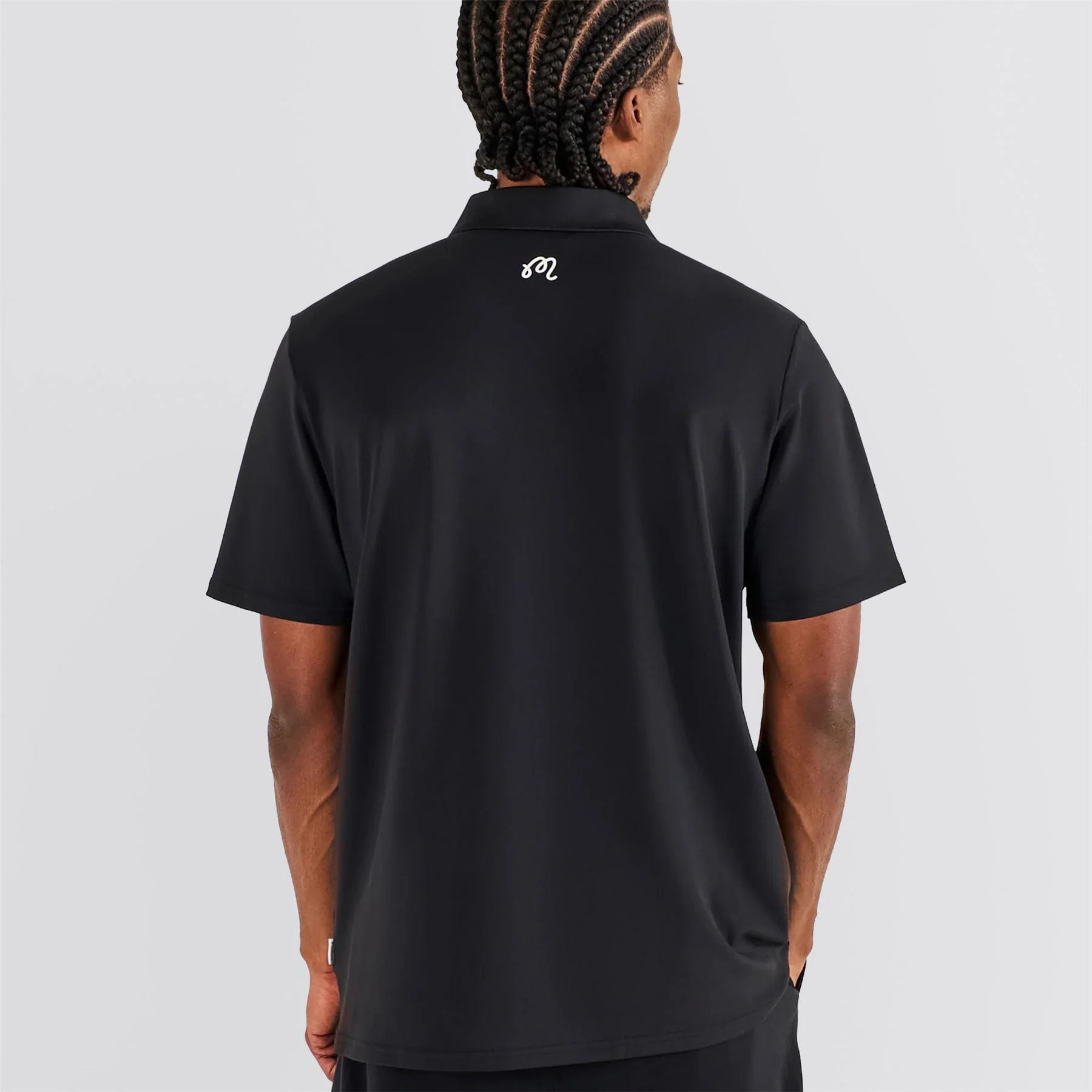 Evergreen Block Placket Polo Black - Image 3