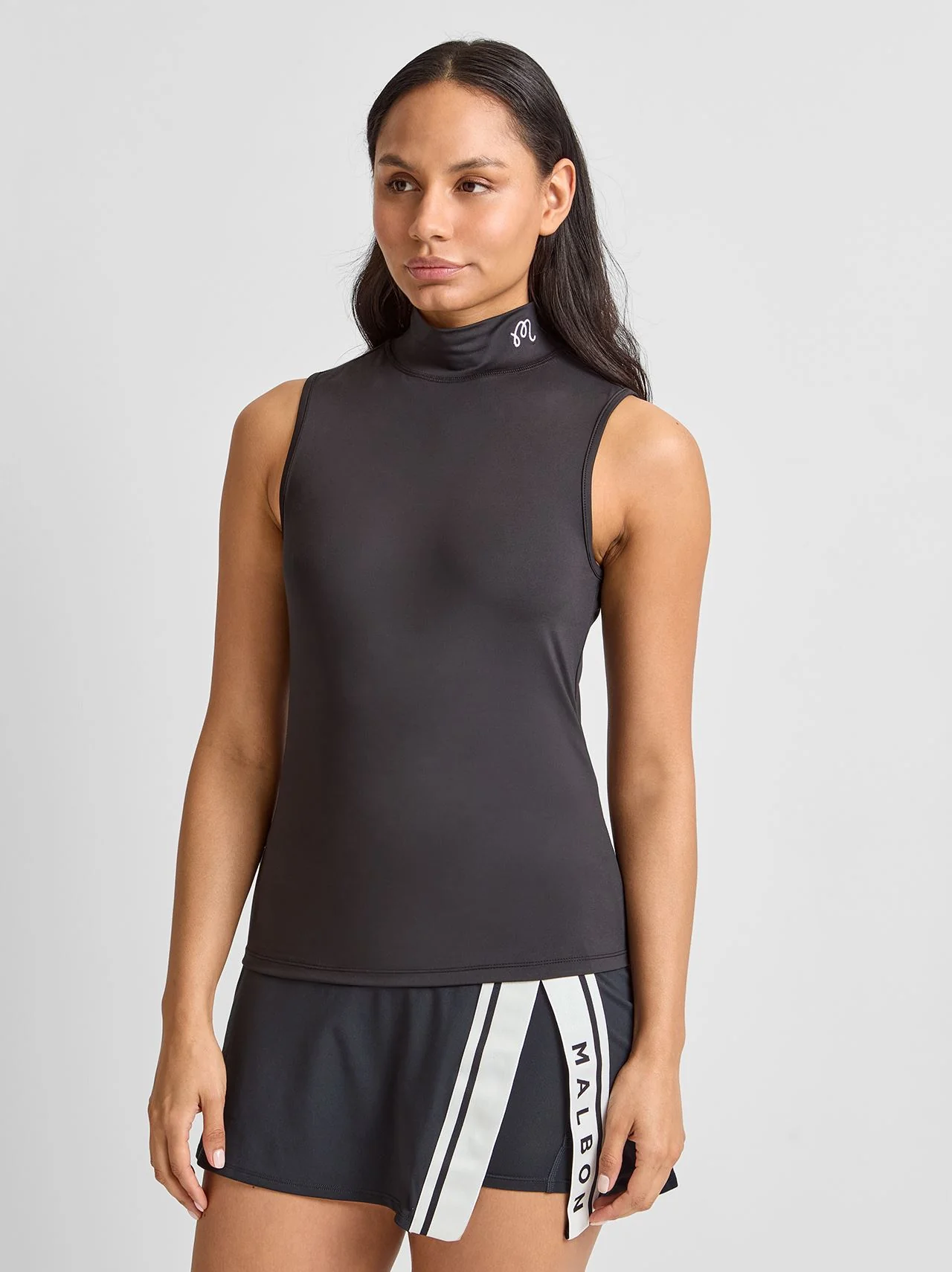 Evergreen Match Point SL Mockneck Polo Black