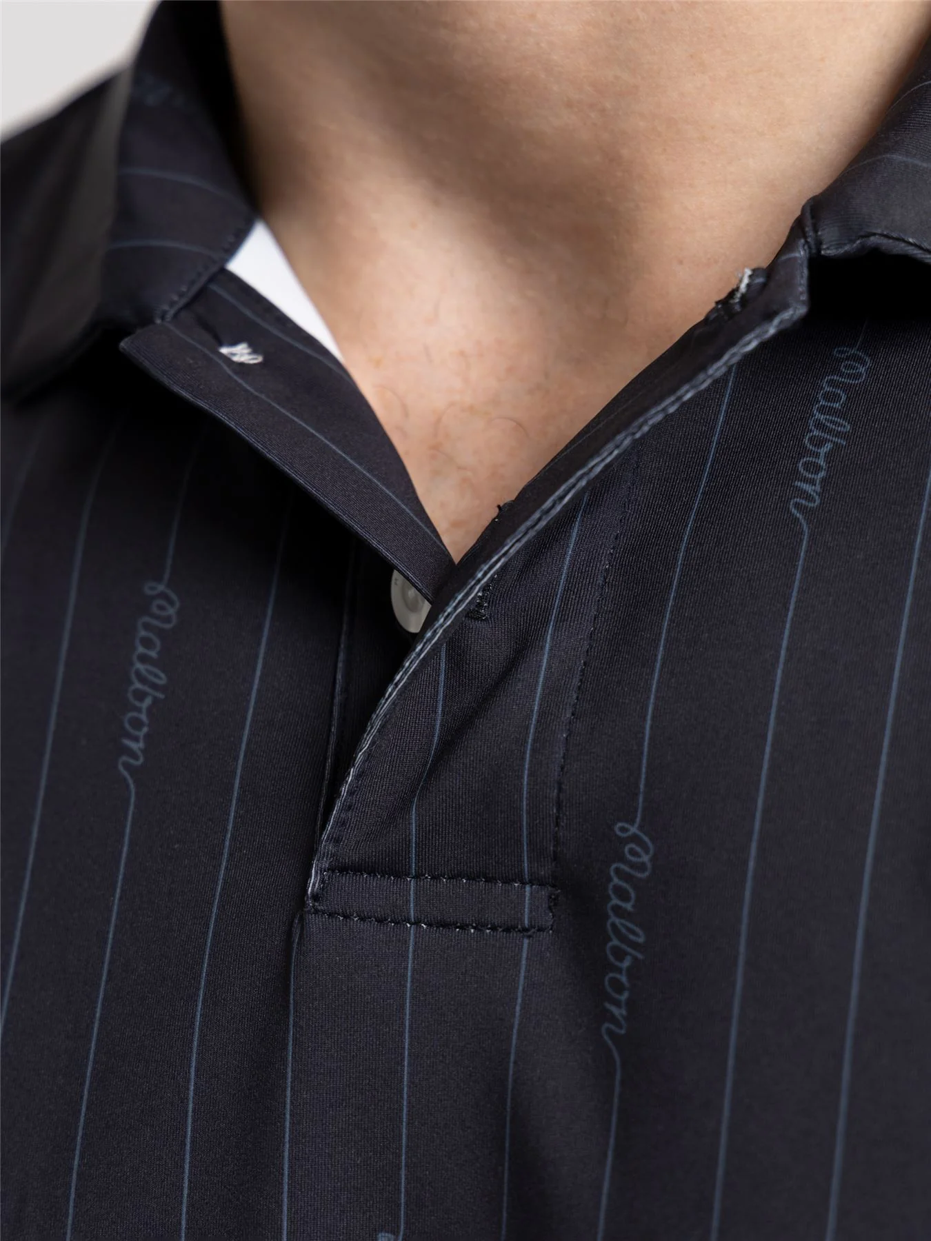 Evergreen Performance Pique Polo Black/Cool Grey - Image 6