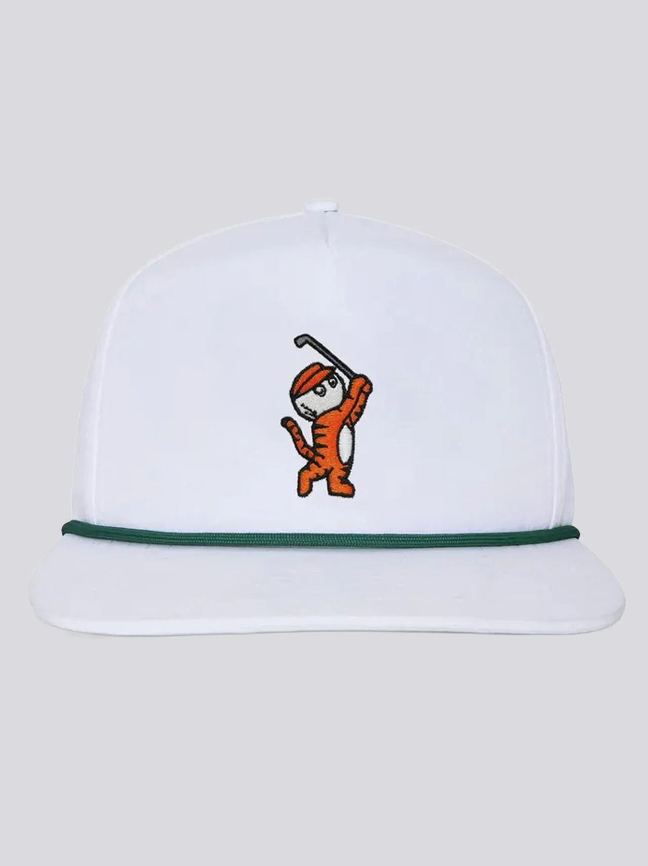 Evergreen Poly Rope 5-Panel Cap White