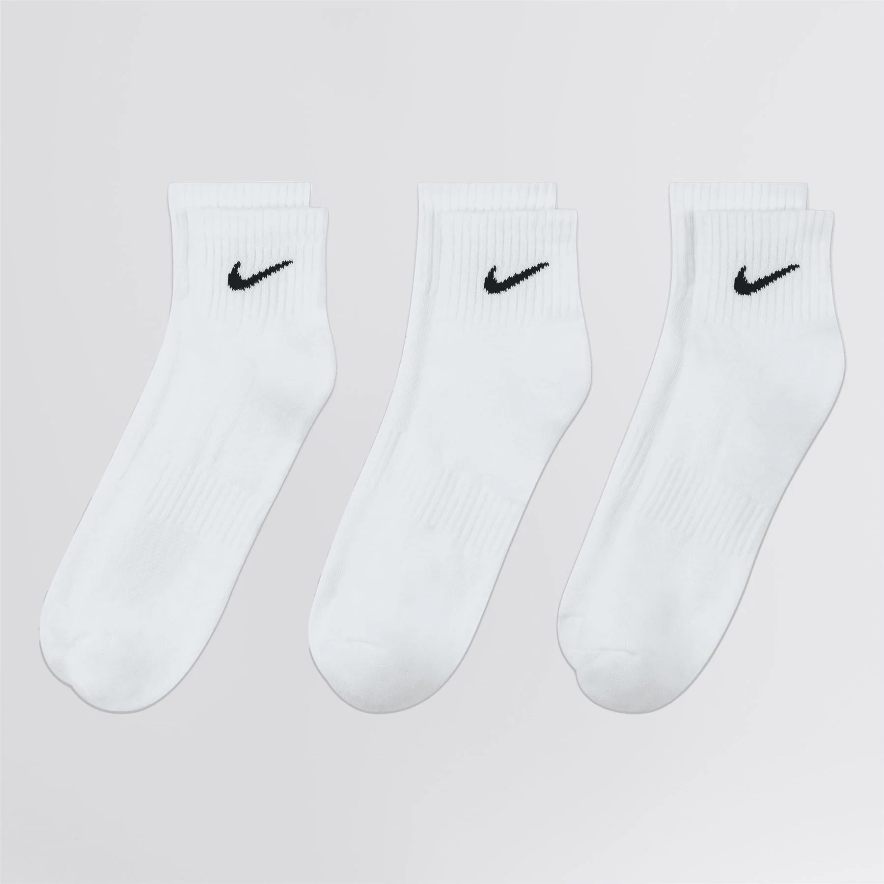 Everyday Cushioned Socks White/Black - Image 3