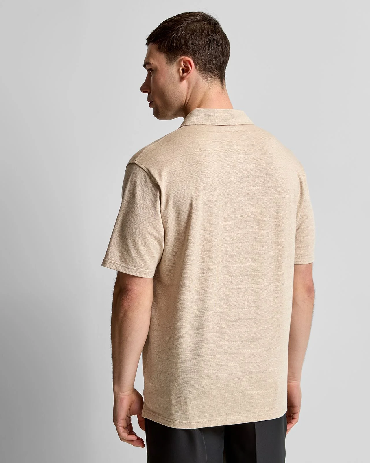 Excursionist Flex Herringbone Knit Polo Truffle - Image 2