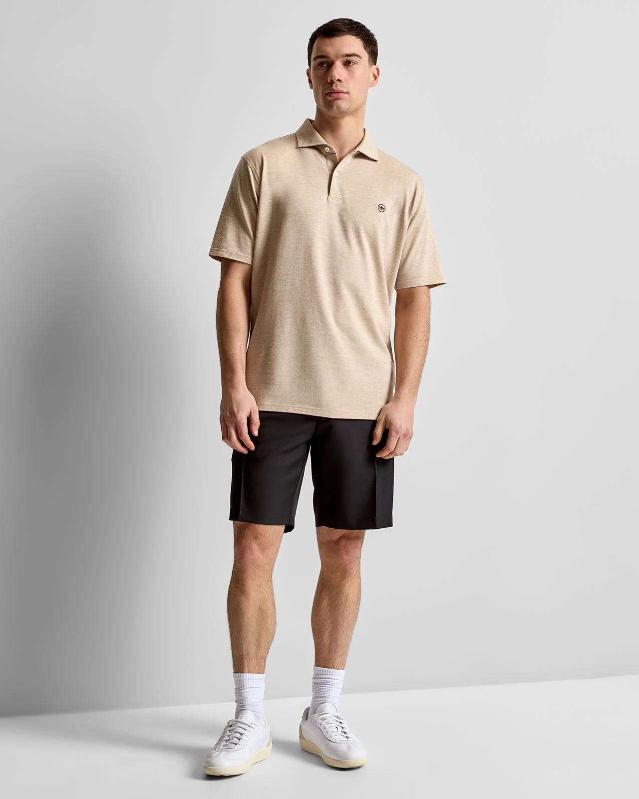 Excursionist Flex Herringbone Knit Polo Truffle - Image 3