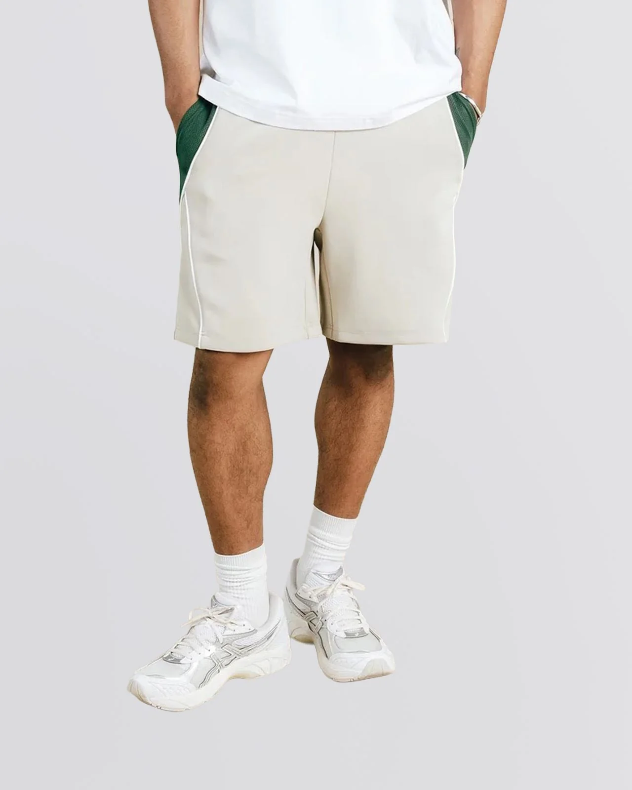 Exhibition Track Shorts Sand