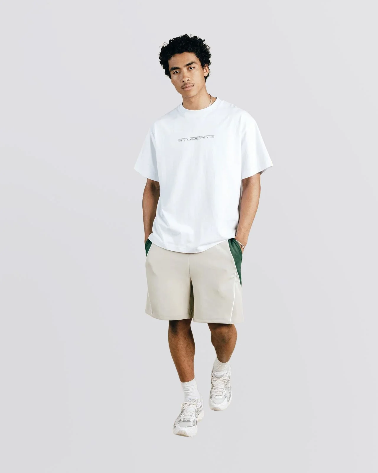Exhibition Track Shorts Sand - Image 2