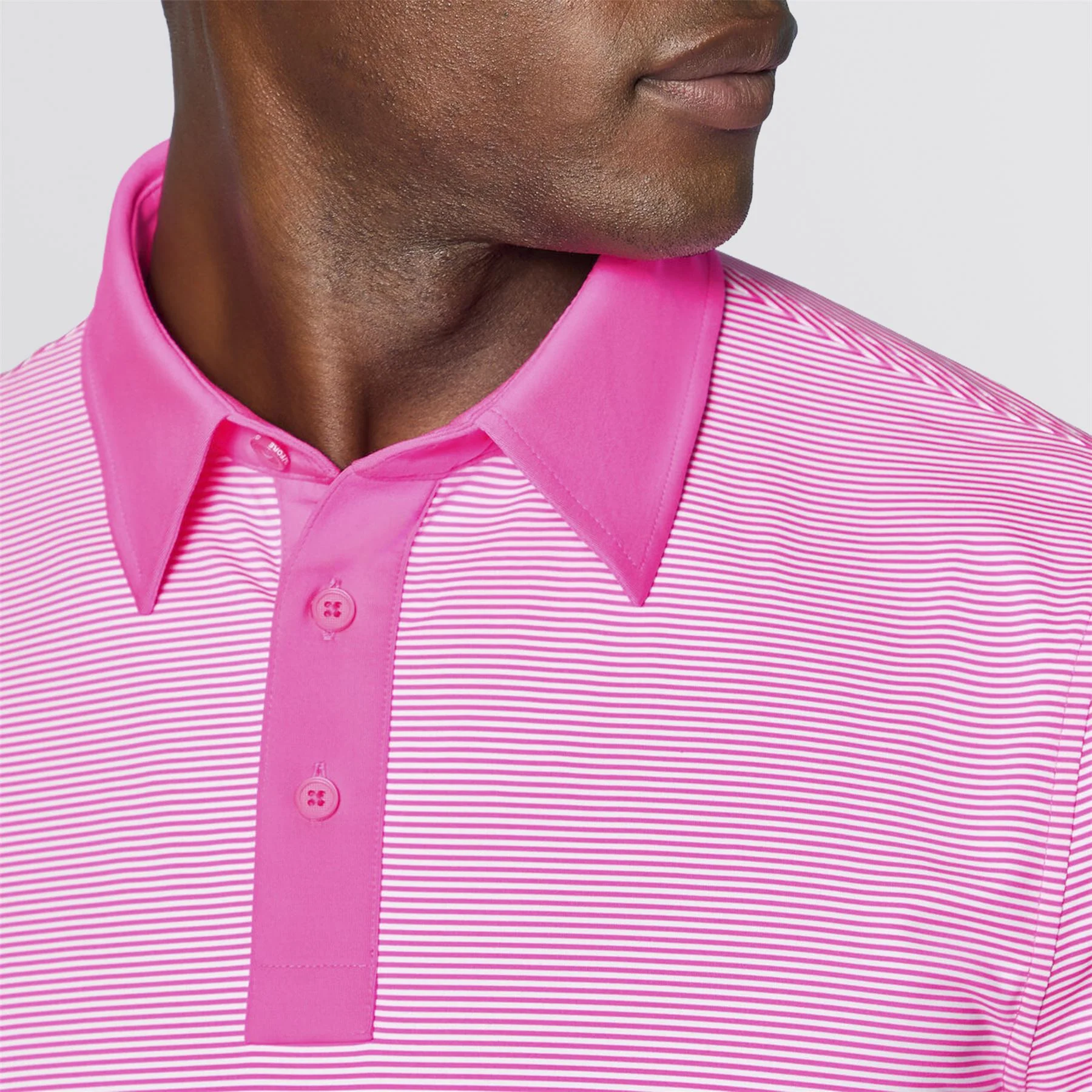 Feeder Stripe High Gauge Jersey Polo Knockout Pink - Image 4