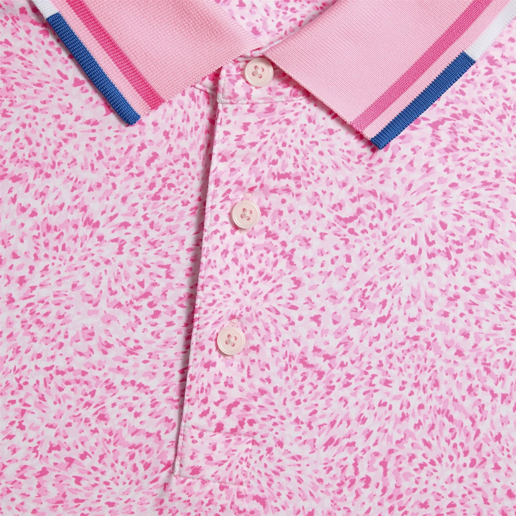 Fireworks Print Tech Jersey Polo Blush - Image 5