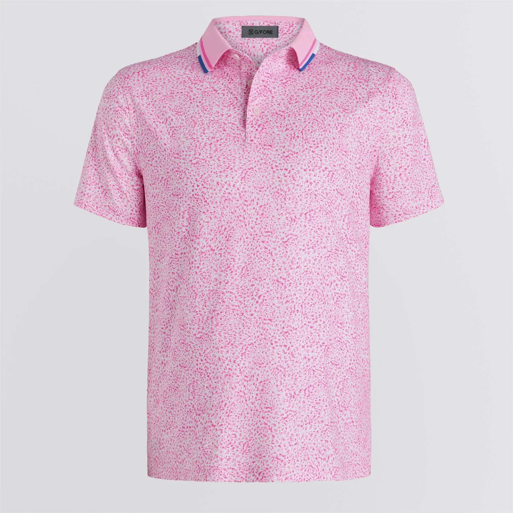 Fireworks Print Tech Jersey Polo Blush - Image 6
