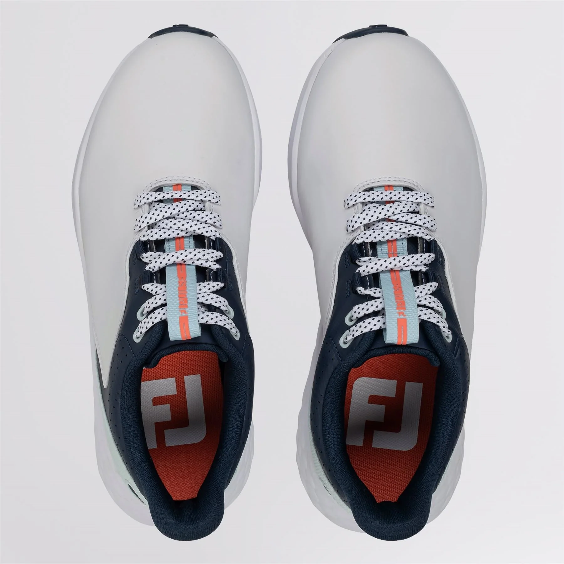 FJ Pulse Spikeless Golf Shoes White/Navy/Blue - Image 5