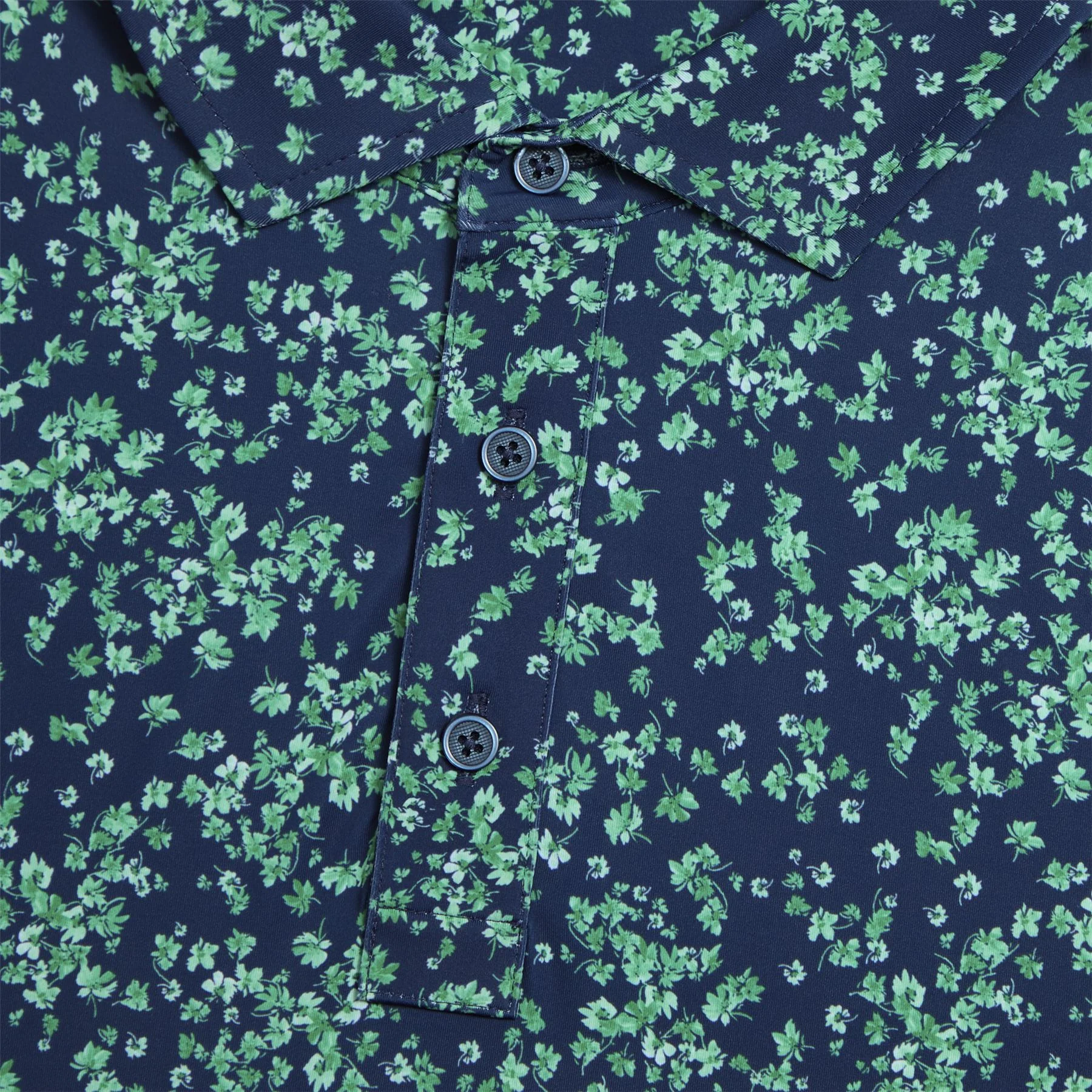 Floral Print Tech Jersey Polo Clover - Image 5