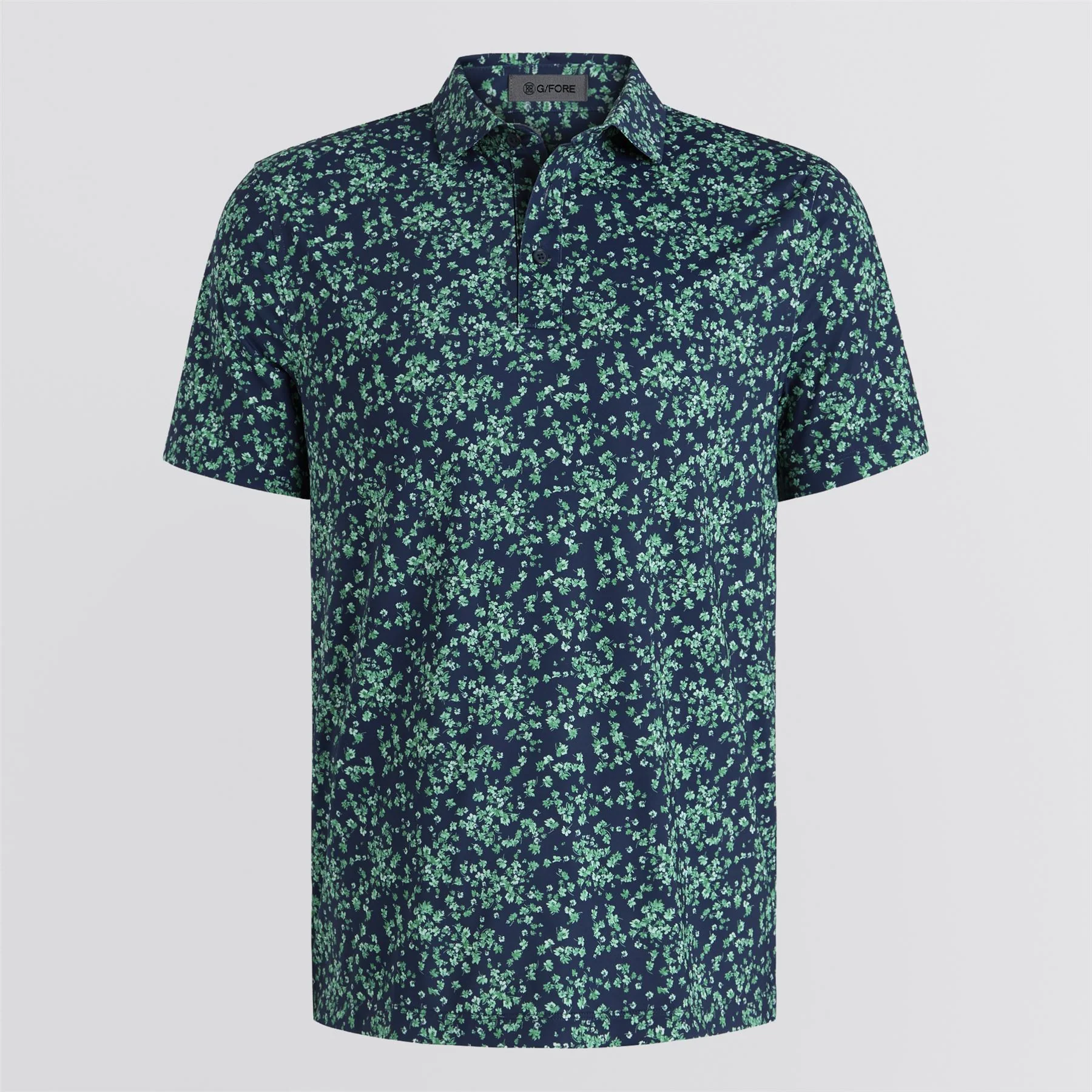 Floral Print Tech Jersey Polo Clover - Image 6