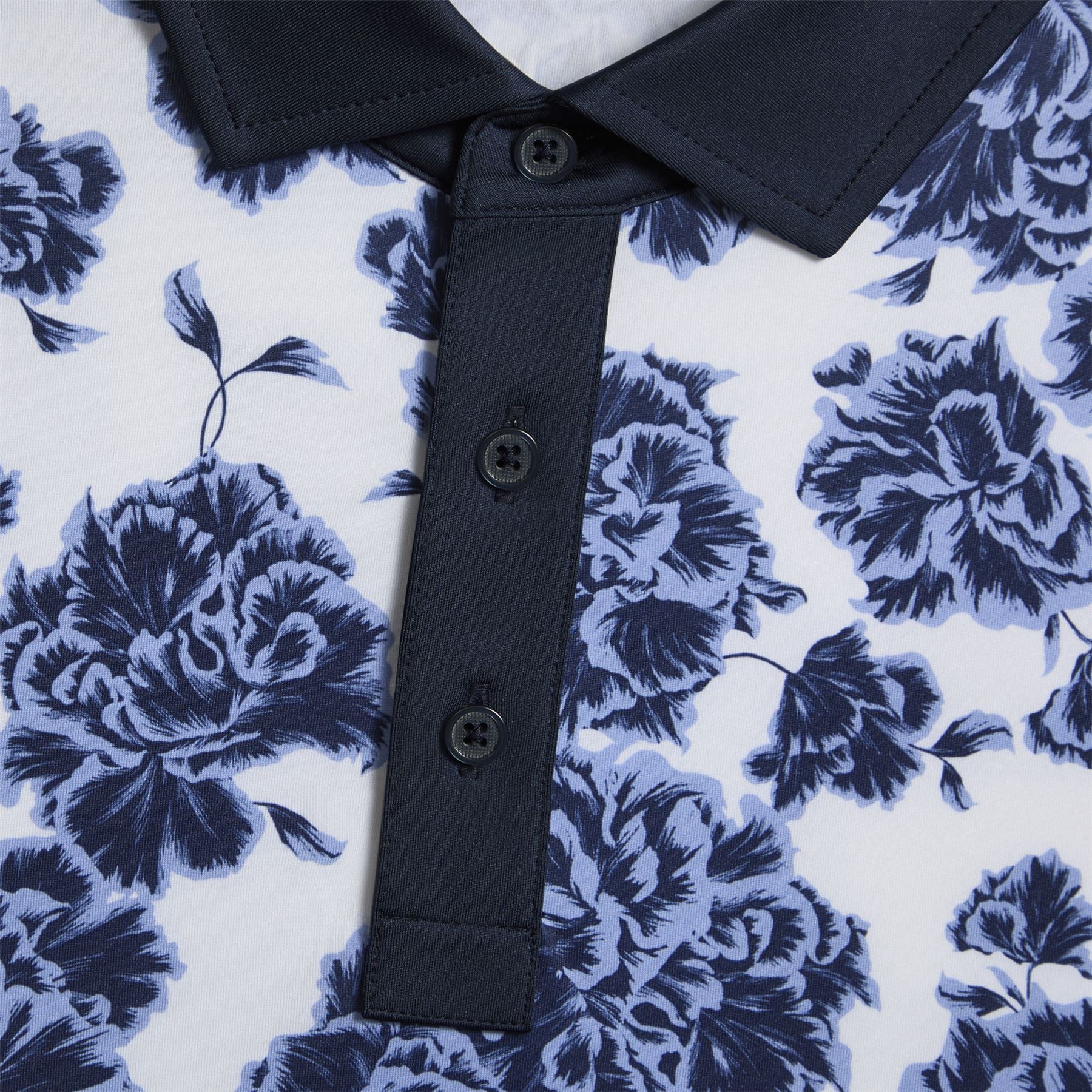 Floral Print Tech Jersey Polo Willow - Image 4