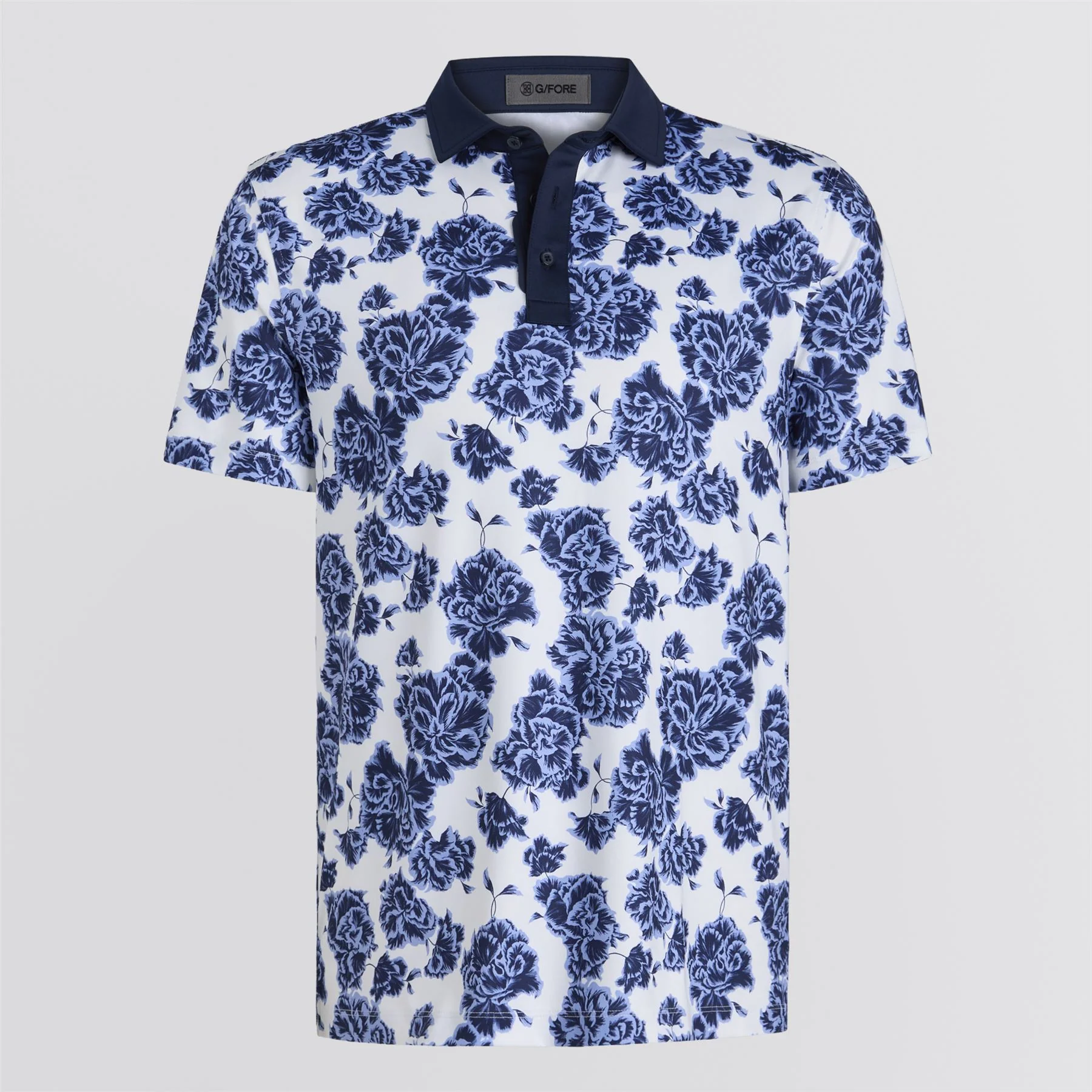 Floral Print Tech Jersey Polo Willow - Image 5