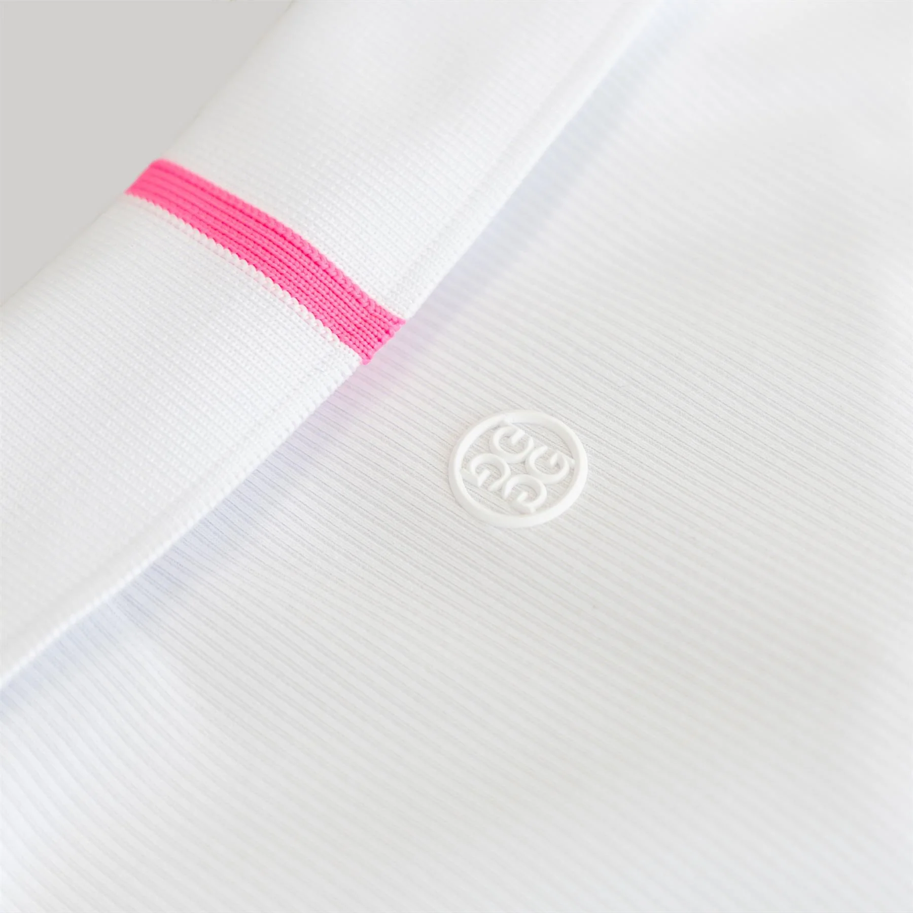 G/FORE x TRENDYGOLF Love Golf Ribbed Tech Nylon LS Polo Snow - Image 4