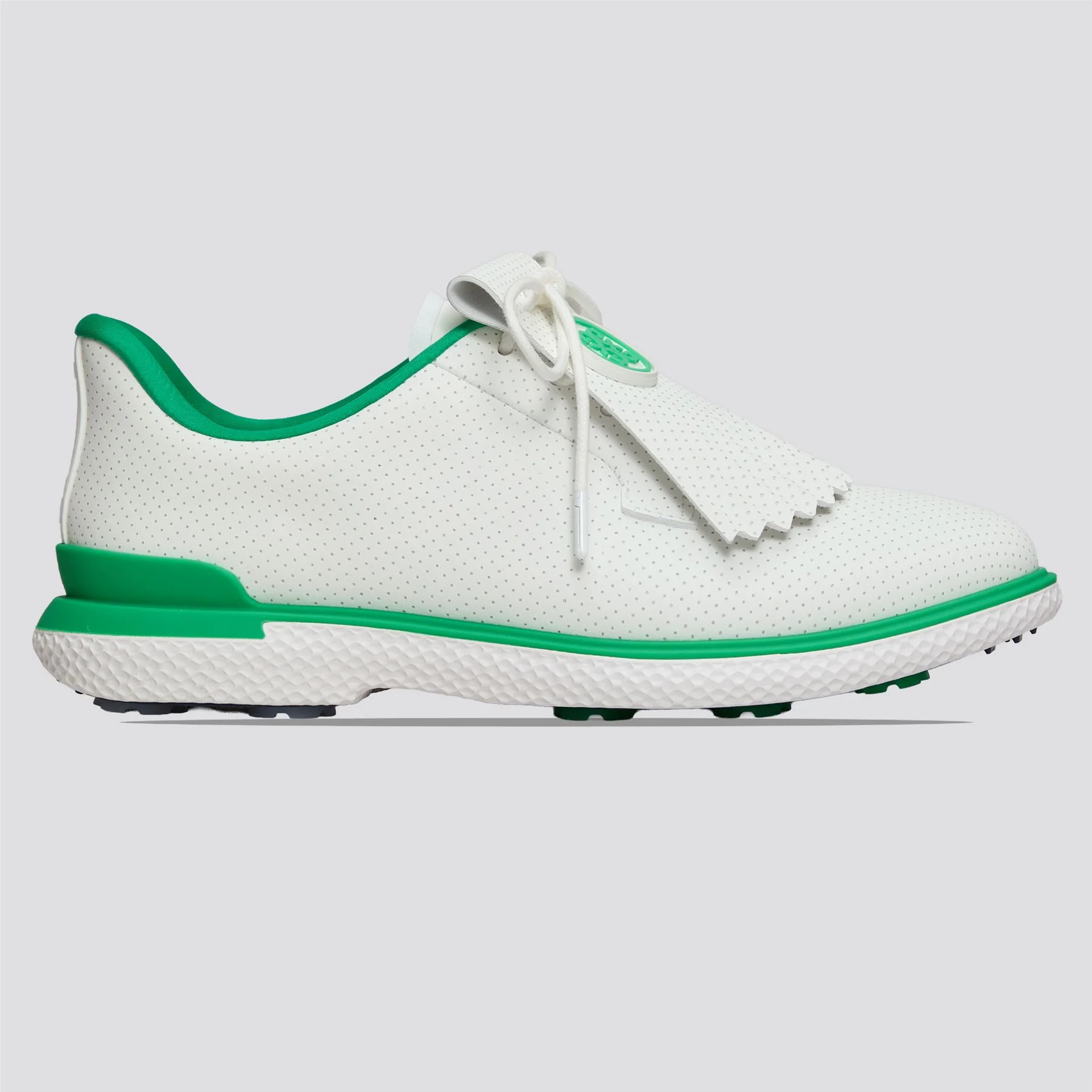 Gallivan2R Perforated Kiltie Spikeless Golf Shoe Snow/Clover - Image 2