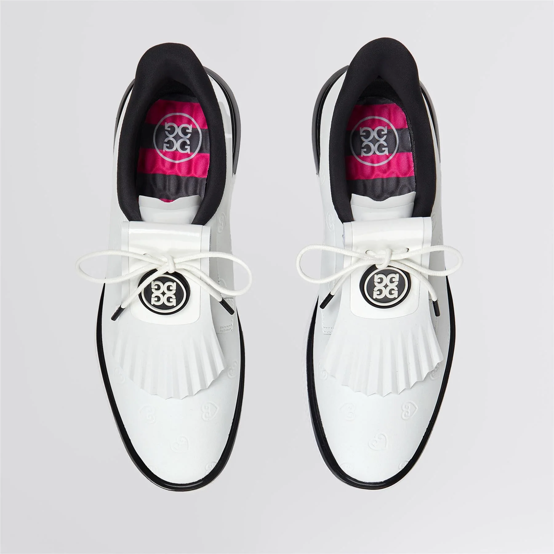 GALLIVAN2R TPU Heart G's Kiltie Golf Shoes Snow/Onyx - Image 4