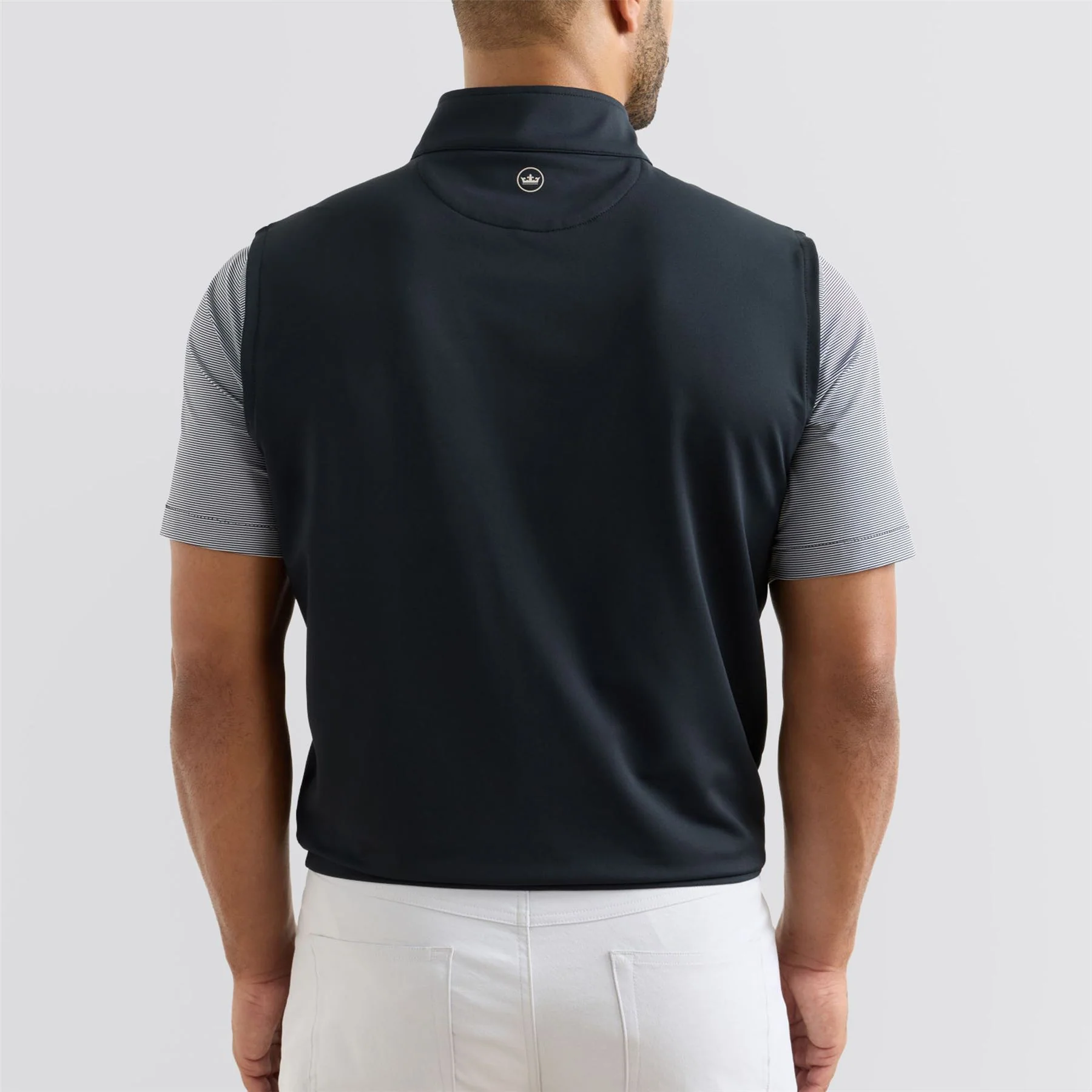 Galway Stretch Loop TY Quarter Zip Vest Black - Image 2