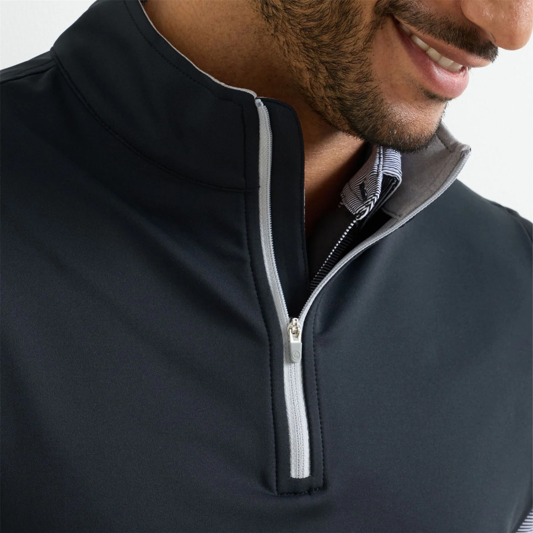 Galway Stretch Loop TY Quarter Zip Vest Black - Image 4