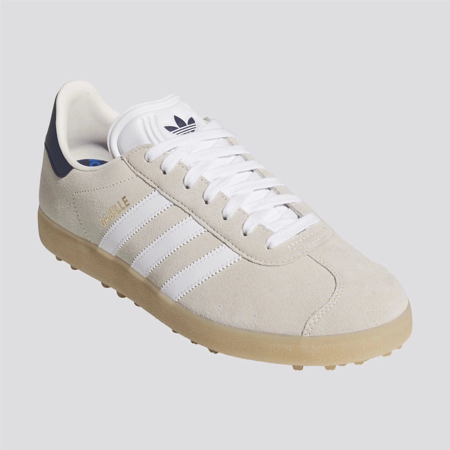 Gazelle Spikeless Golf Shoes Chalk White/Footwear White/Night Indigo - Image 4